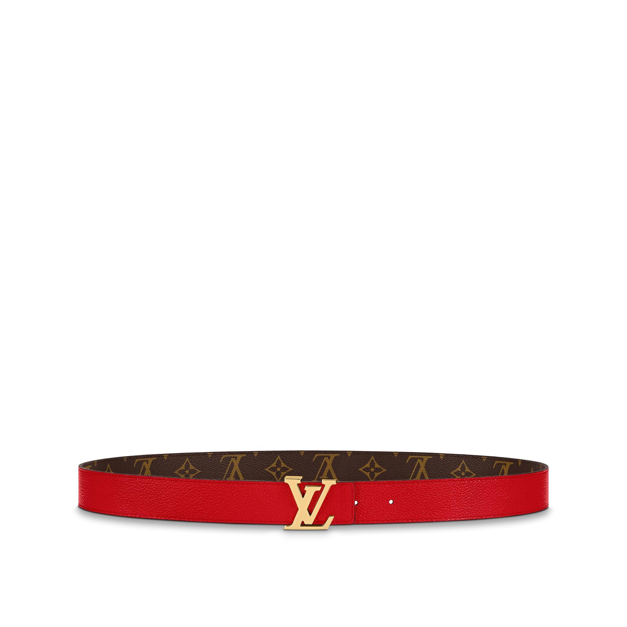 LV Initiales 30毫米雙面皮帶 Monogram 帆布 in 女士