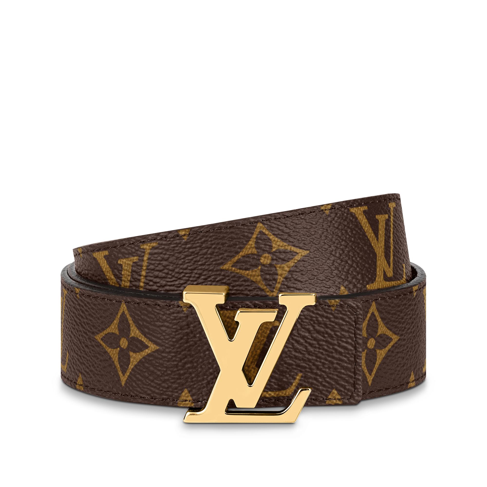 LV Initiales 30毫米雙面皮帶 Monogram 帆布 in 女士