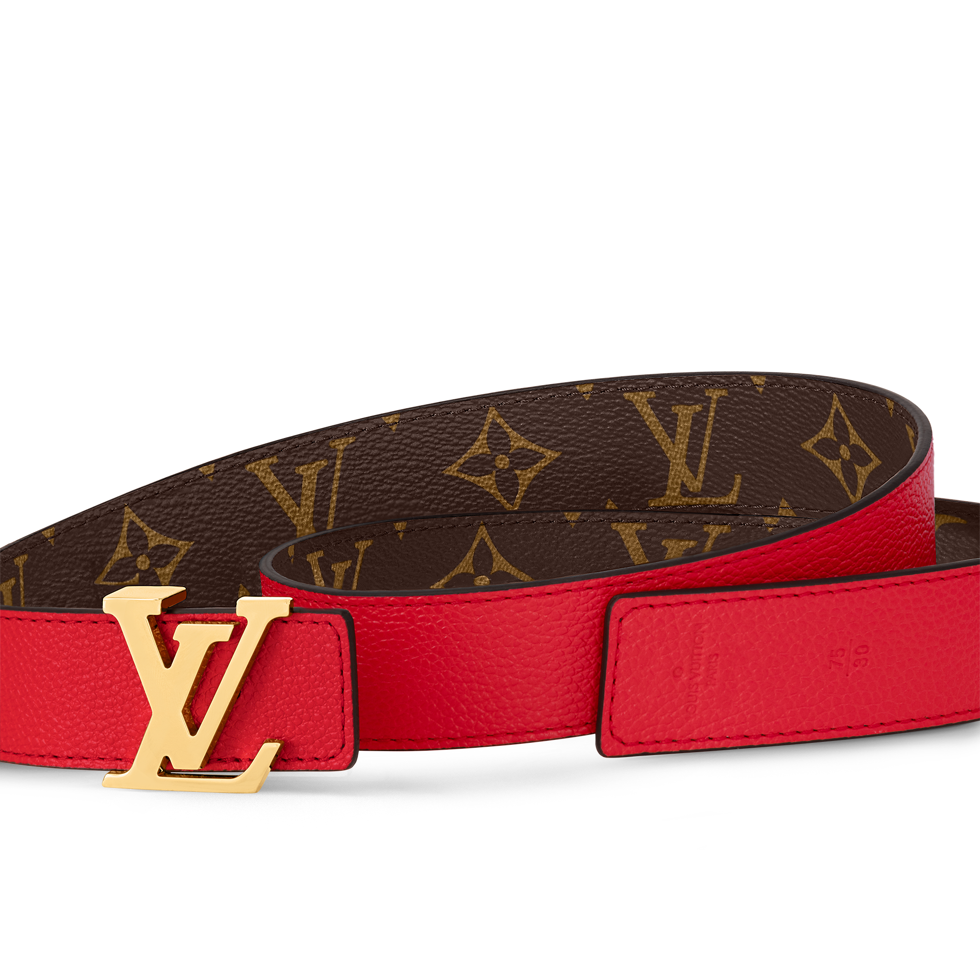 LV Initiales 30毫米雙面皮帶 Monogram 帆布 in 女士