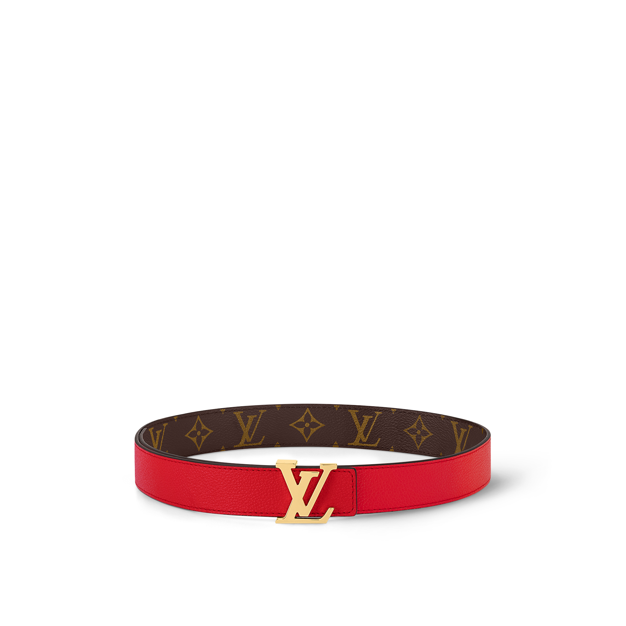 LV Initiales 30毫米雙面皮帶 Monogram 帆布 in 女士
