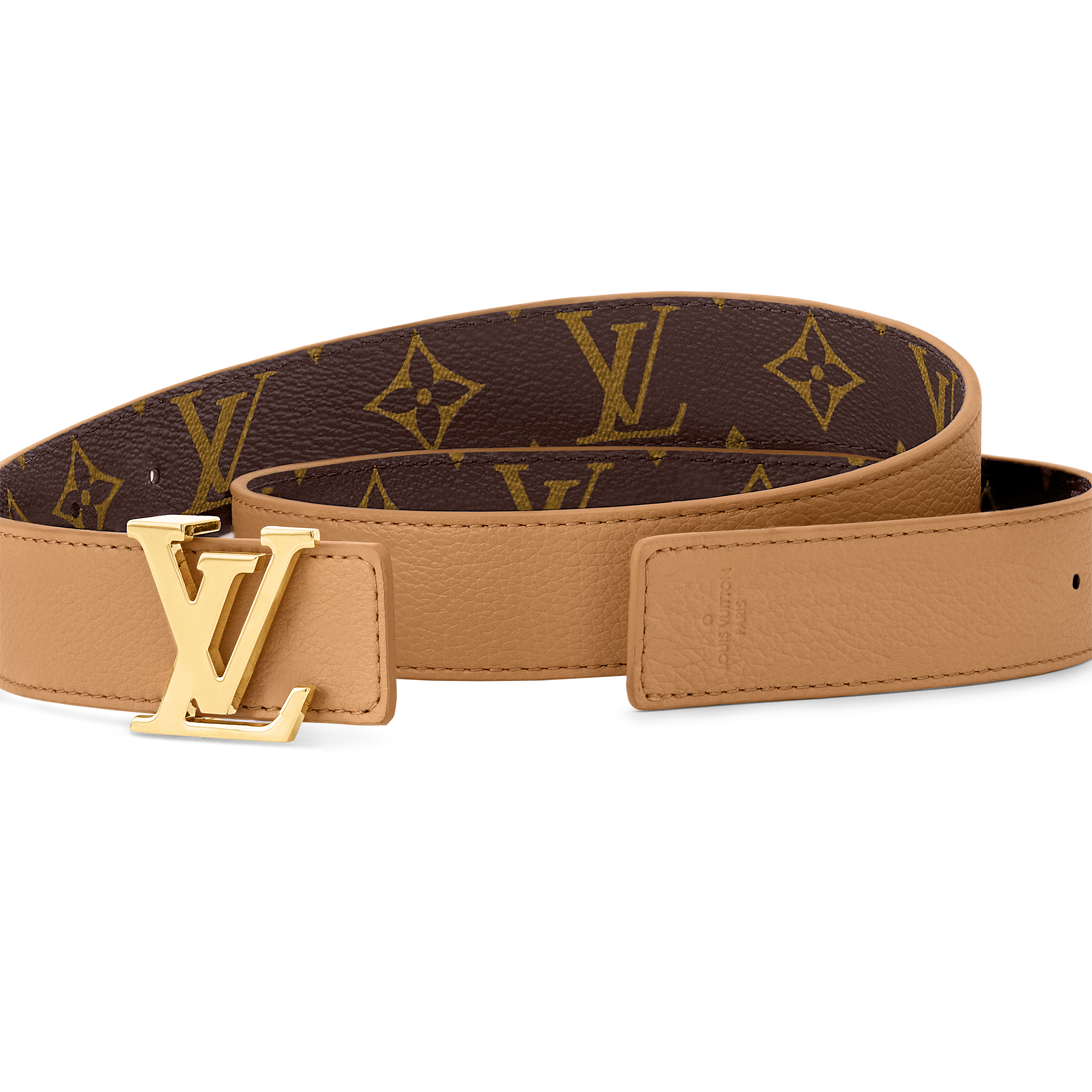 LV Initiales 30毫米雙面皮帶 Monogram 帆布 in 女士