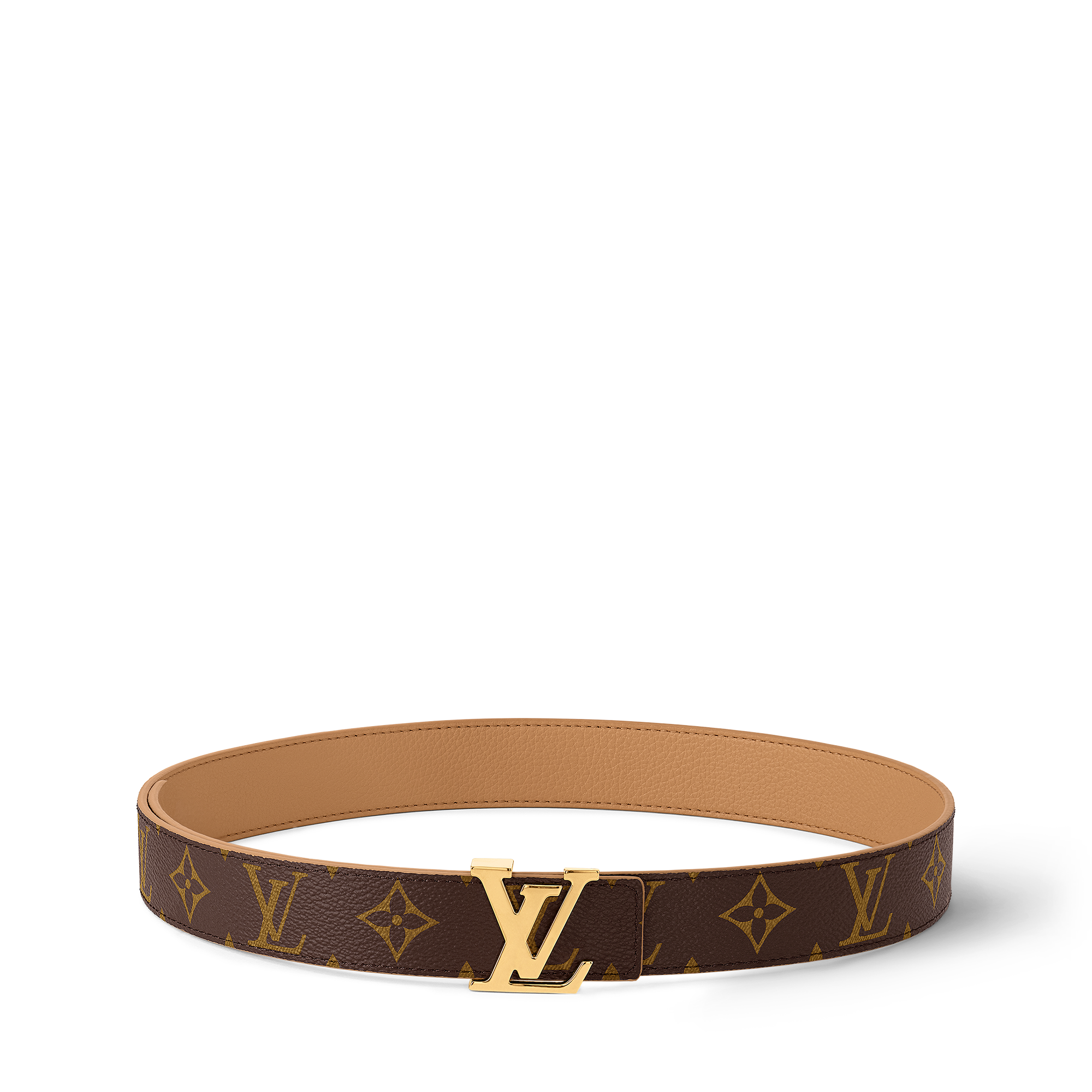 LV Initiales 30毫米雙面皮帶 Monogram 帆布 in 女士