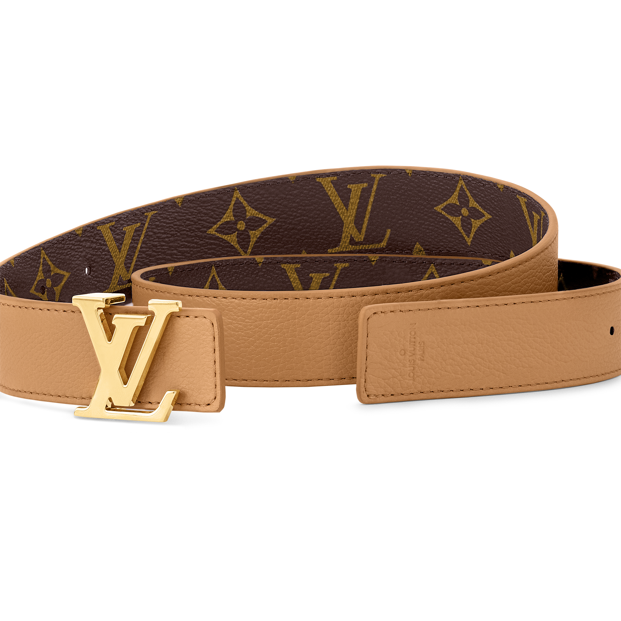 LV Initiales 30毫米雙面皮帶 Monogram 帆布 in 女士