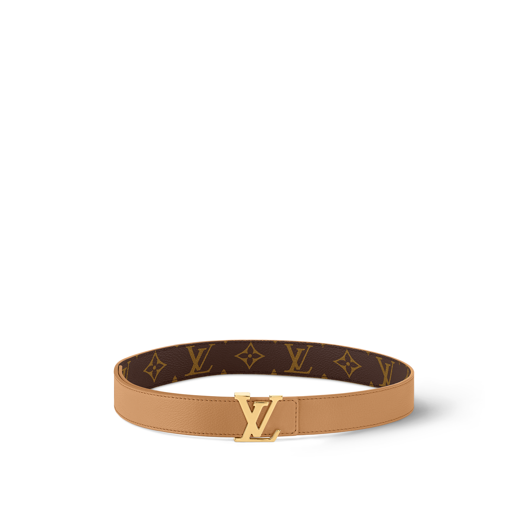 LV Initiales 30毫米雙面皮帶 Monogram 帆布 in 女士