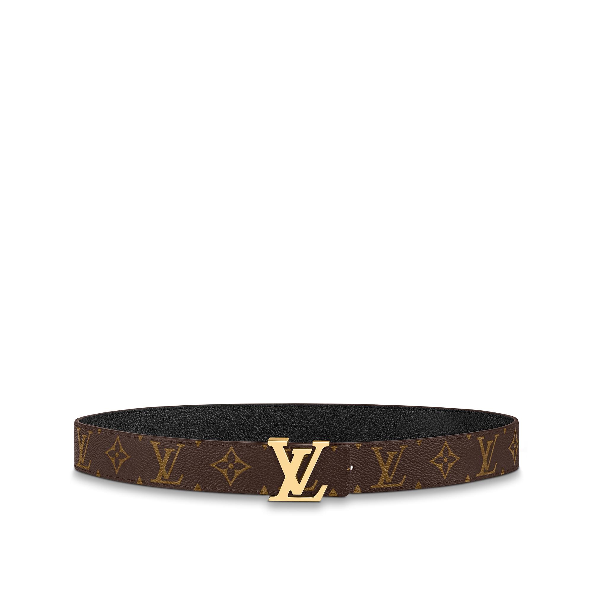 LV Initiales 30毫米雙面皮帶 Monogram 帆布 in 女士