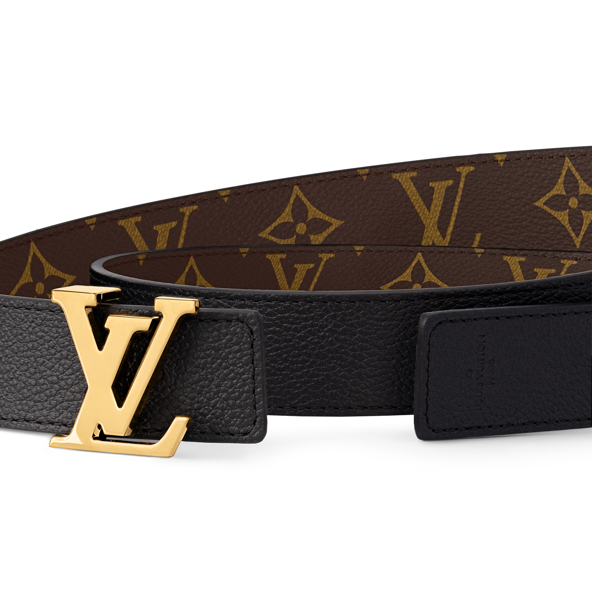 LV Initiales 30毫米雙面皮帶 Monogram 帆布 in 女士