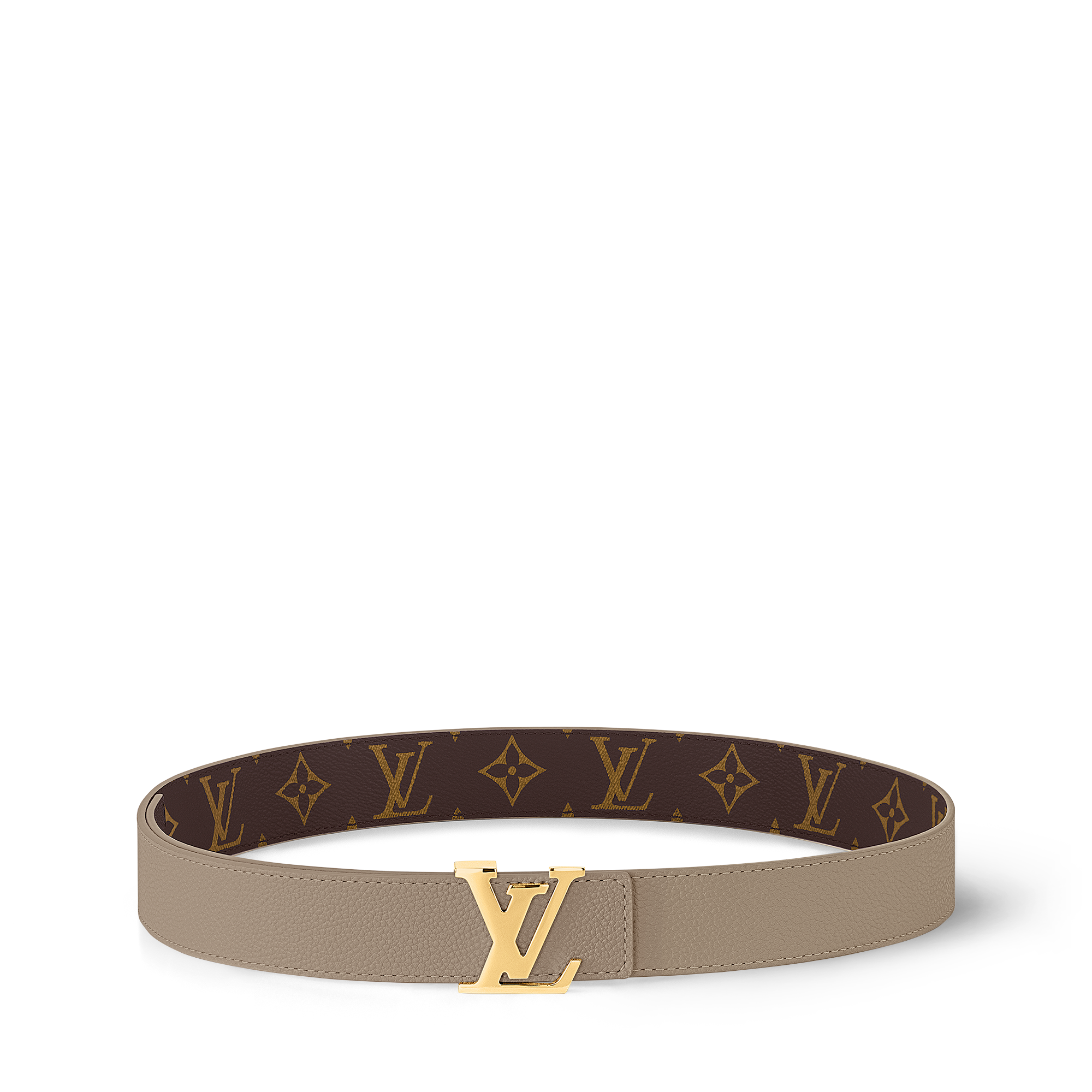 LV Initiales 30毫米雙面皮帶 Monogram 帆布 in 女士