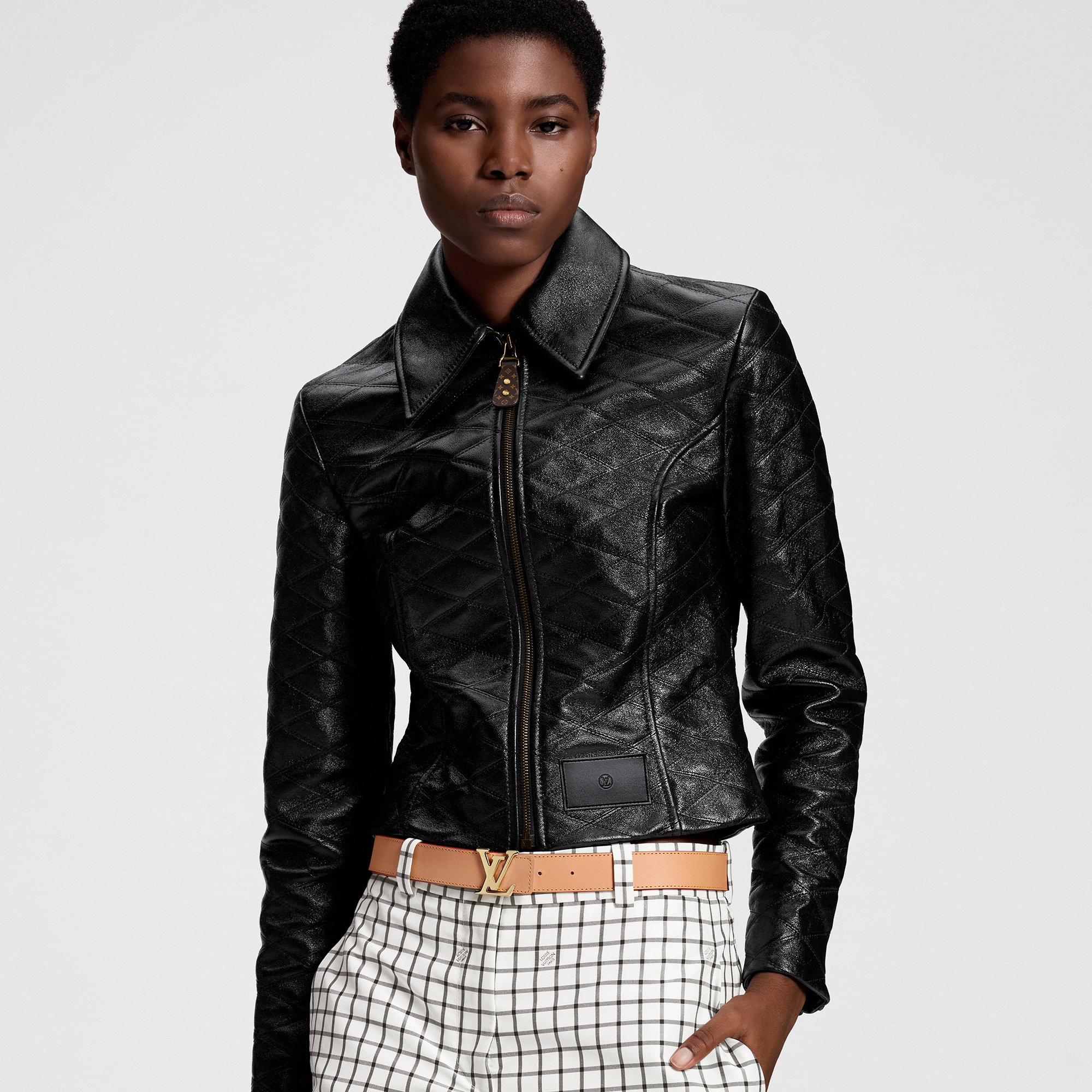 LV Iconic 30毫米雙面皮帶 Monogram Empreinte 皮革 in 女士