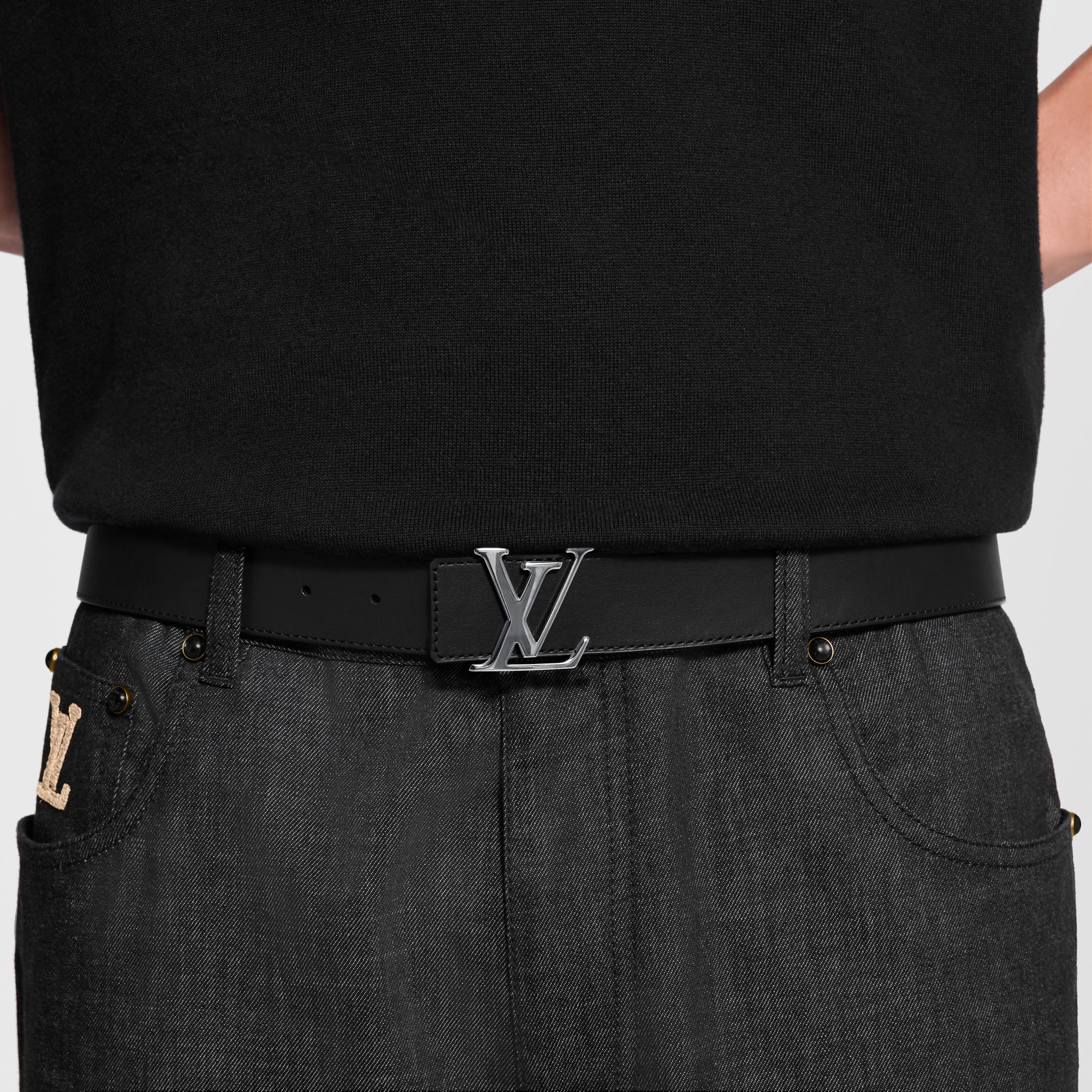 LV Initiales 35毫米雙面皮帶  in 男士