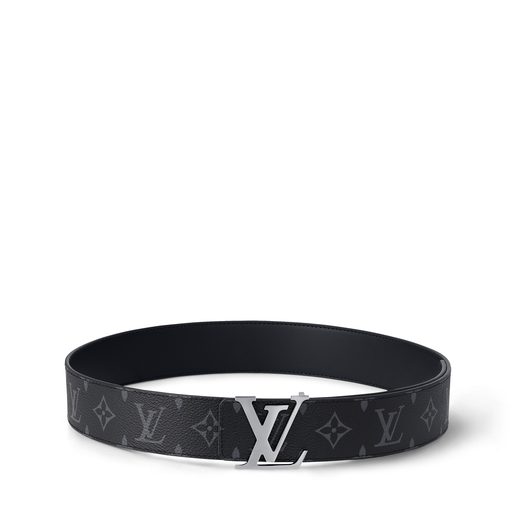 LV Initiales 40毫米雙面皮帶 Monogram Eclipse 帆布 in 男士