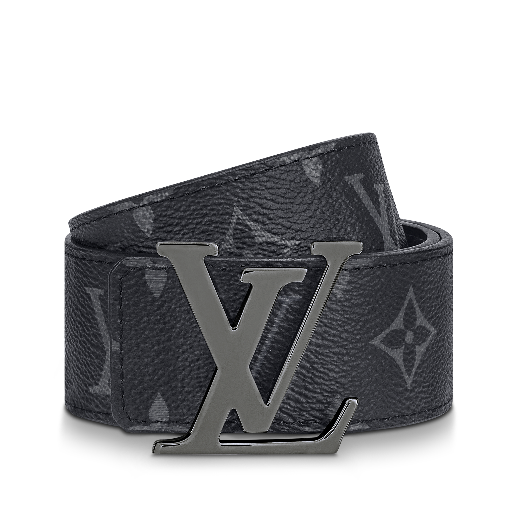 LV Initiales 40毫米雙面皮帶 Monogram Eclipse 帆布 in 男士