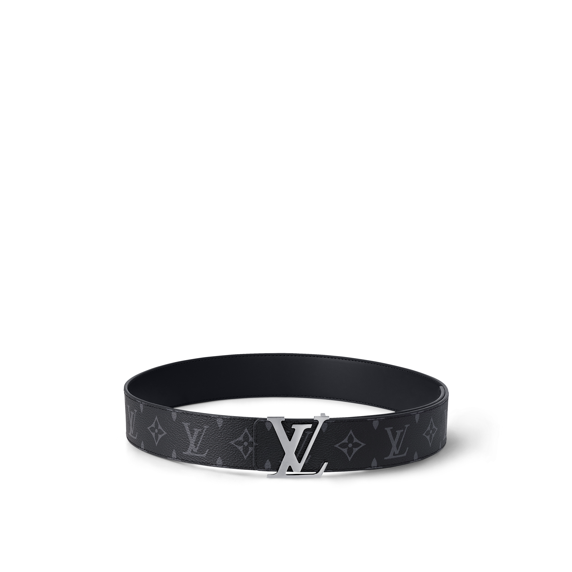 LV Initiales 40毫米雙面皮帶 Monogram Eclipse 帆布 in 男士