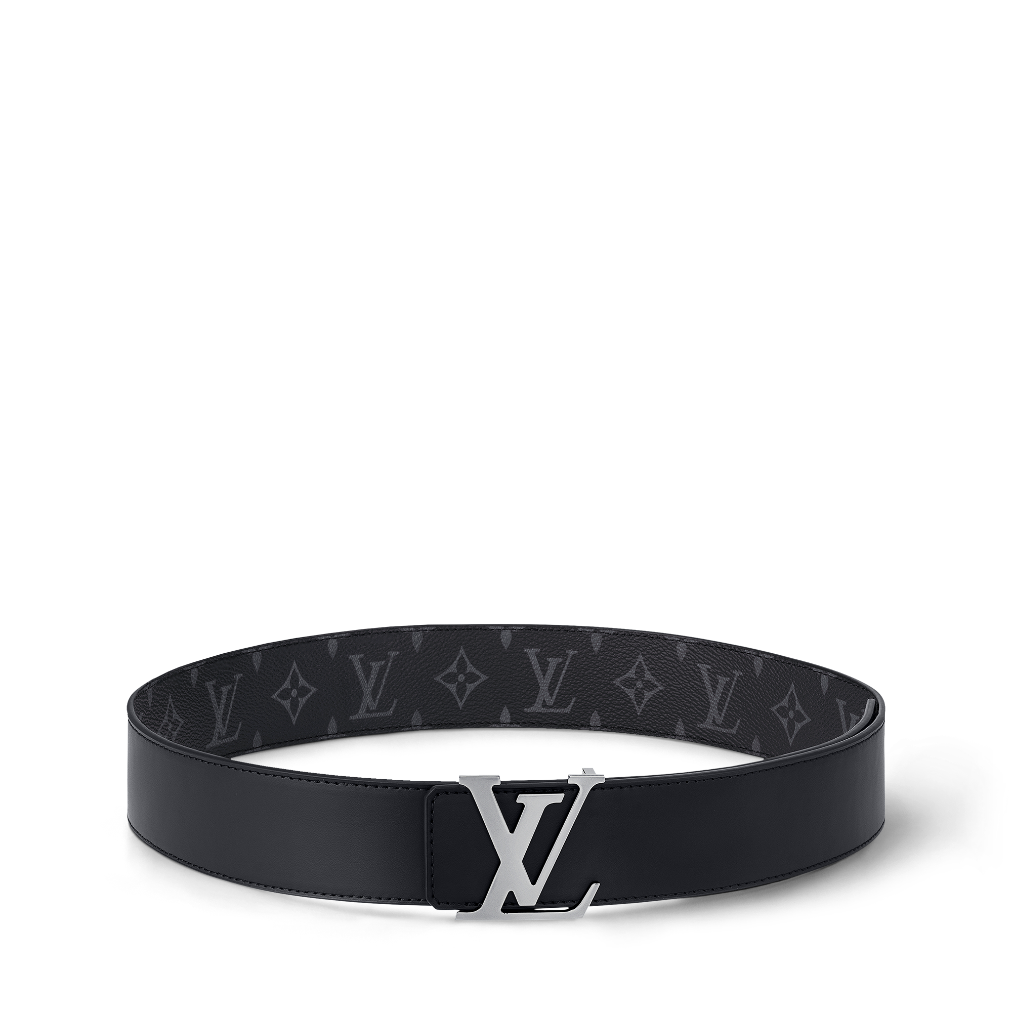 LV Initiales 40毫米雙面皮帶 Monogram Eclipse 帆布 in 男士