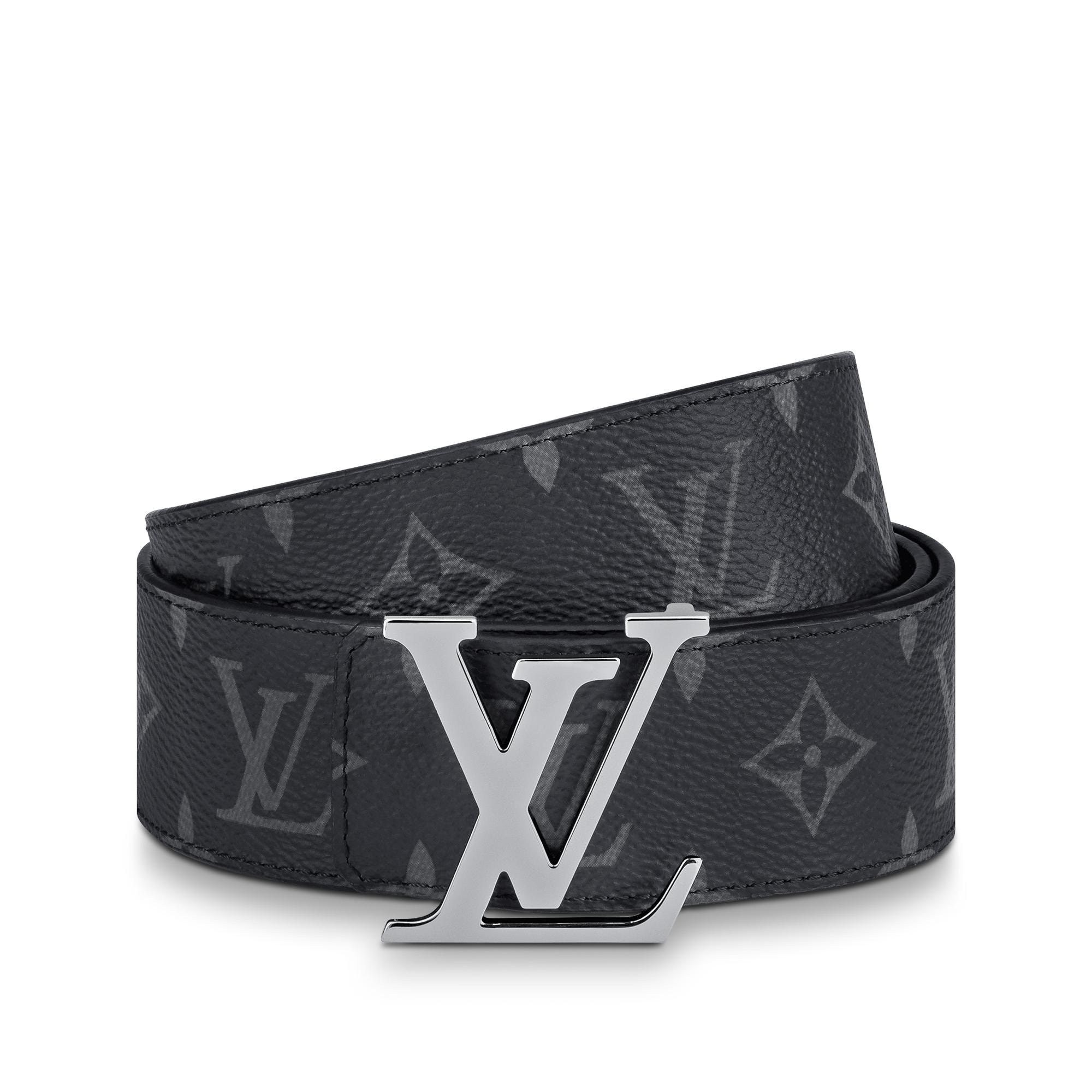 LV Initiales 40毫米雙面皮帶 Monogram Eclipse 帆布 in 男士