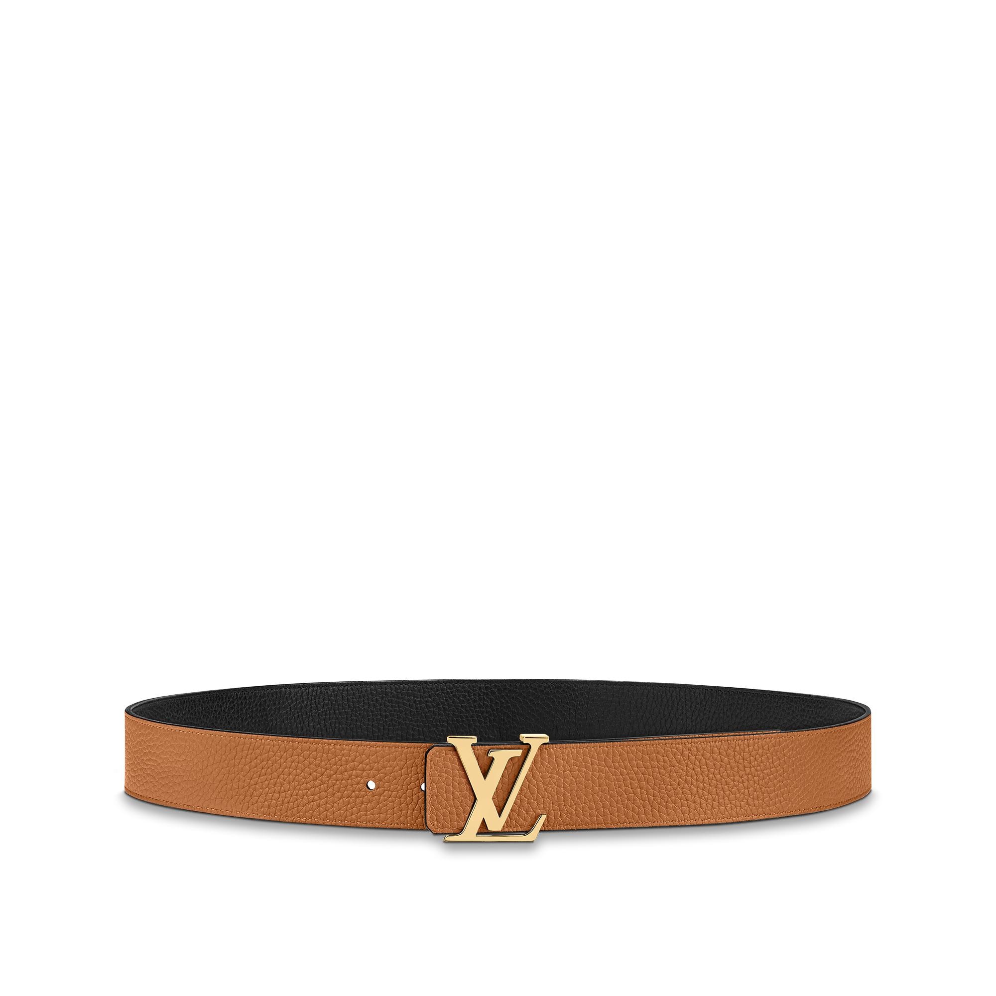 LV Initials 40毫米雙面皮帶 Taurillon 皮革 in 男士