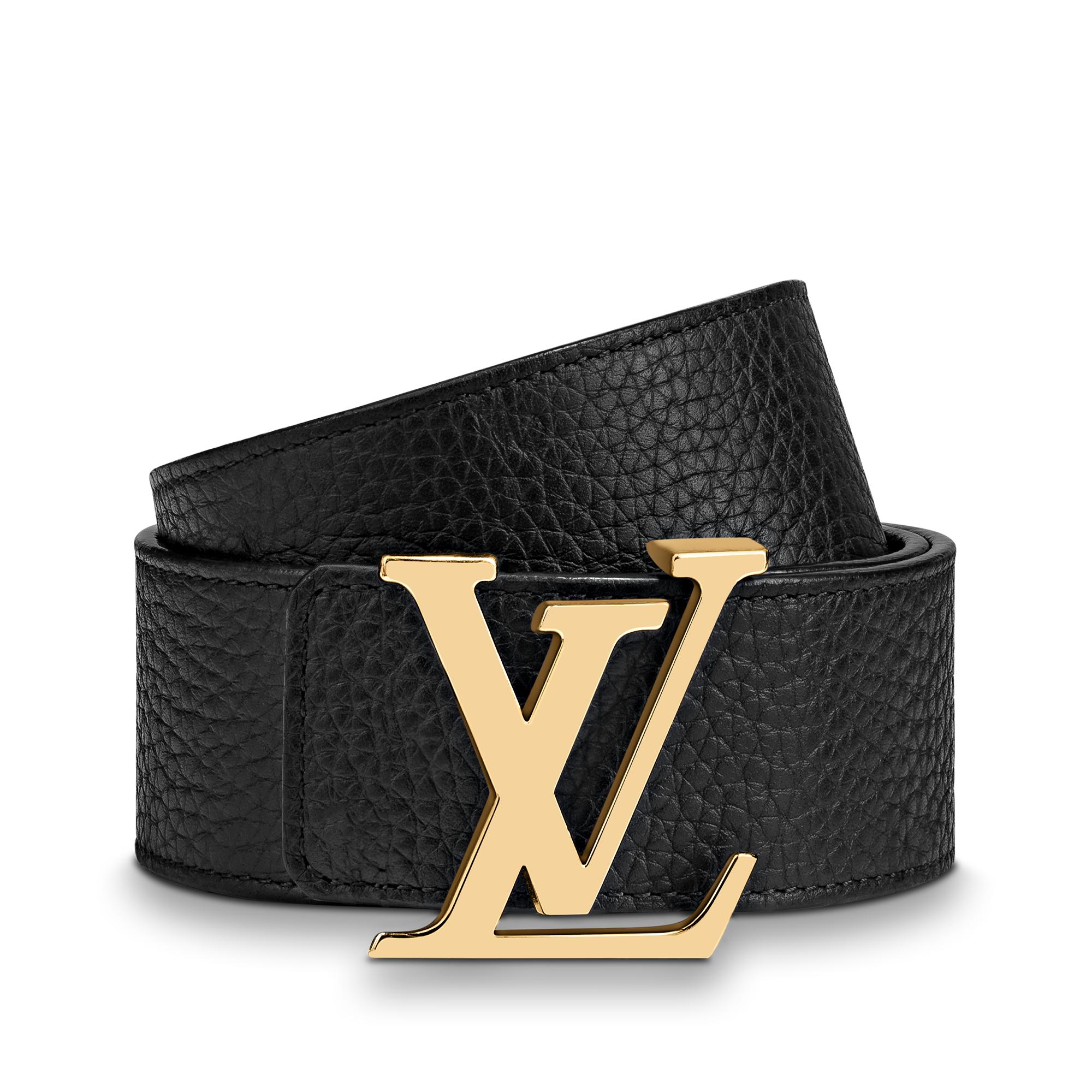 LV Initials 40毫米雙面皮帶 Taurillon 皮革 in 男士