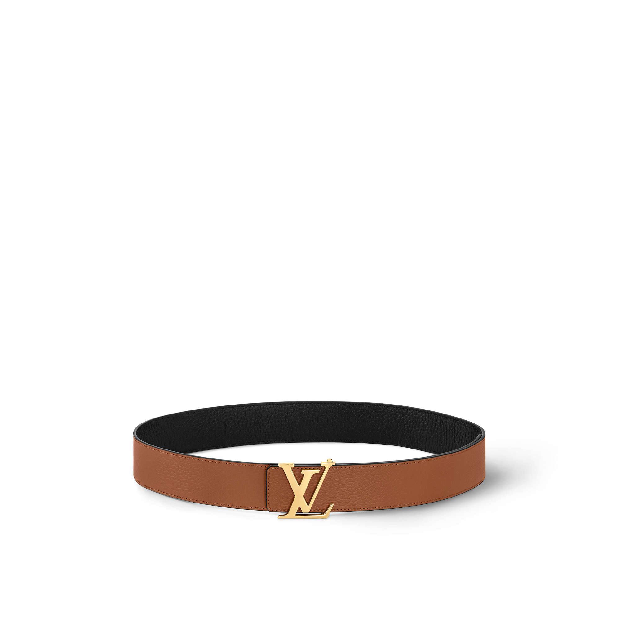 LV Initials 40毫米雙面皮帶 Taurillon 皮革 in 男士