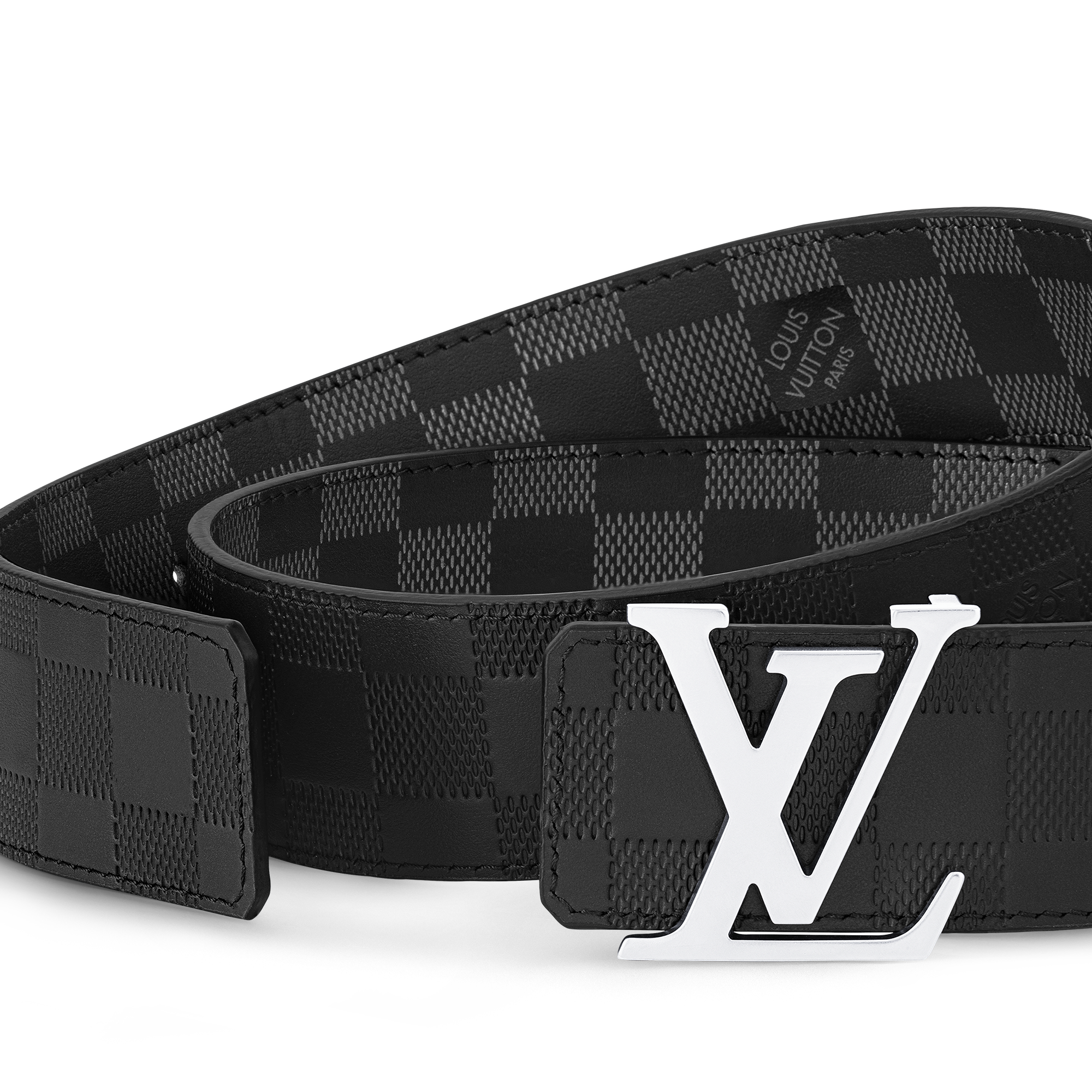 LV Initiales 40毫米雙面皮帶 Damier Infini 皮革 in 男士