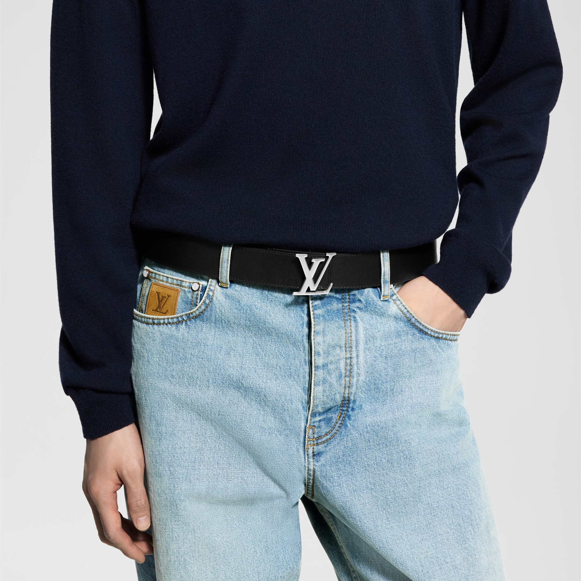 LV Initials 40毫米雙面皮帶 G66 in 男士