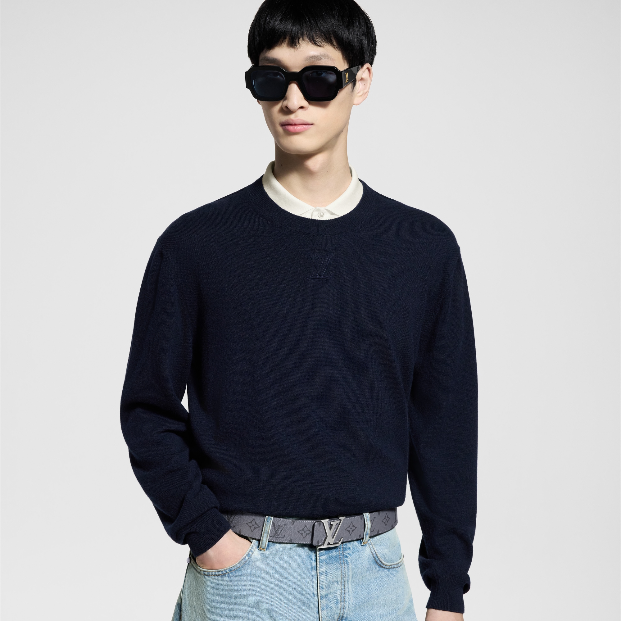 LV Initials 40毫米雙面皮帶 G66 in 男士