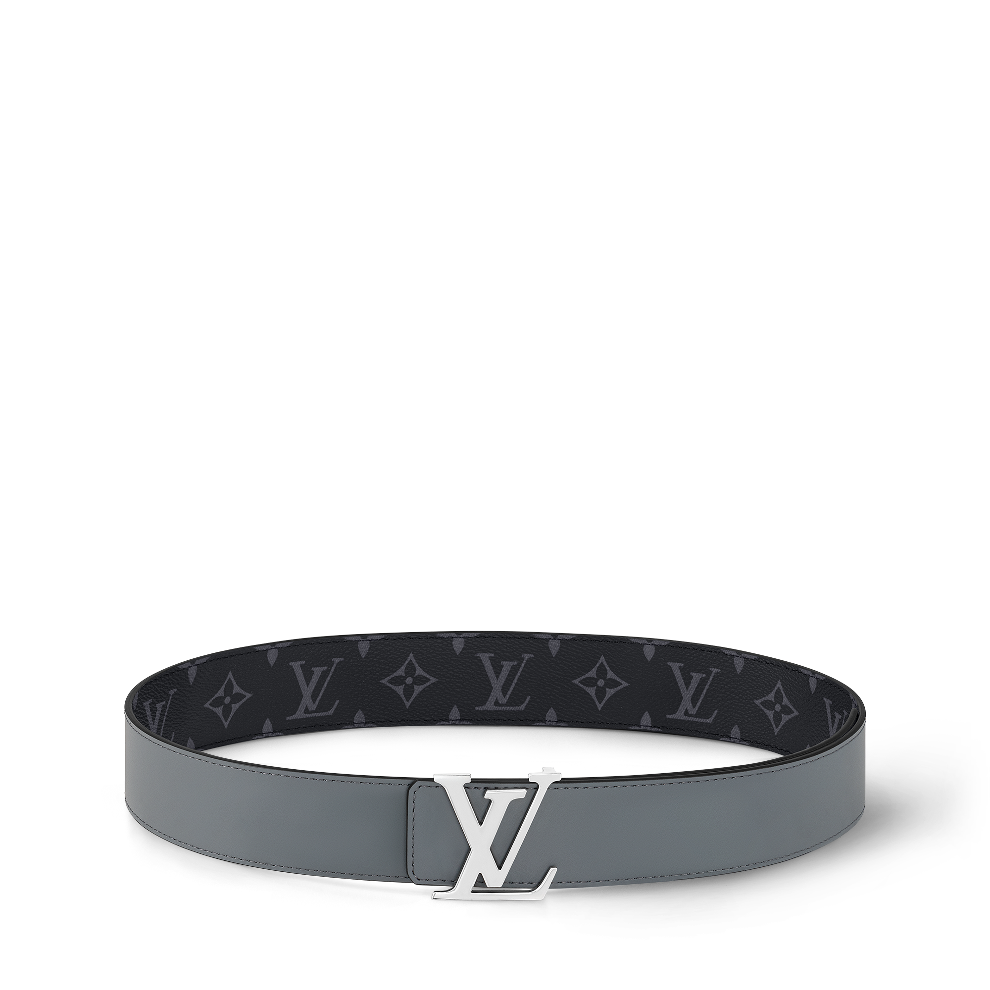 LV Initiales 40毫米雙面皮帶 Monogram Eclipse 帆布 in 男士