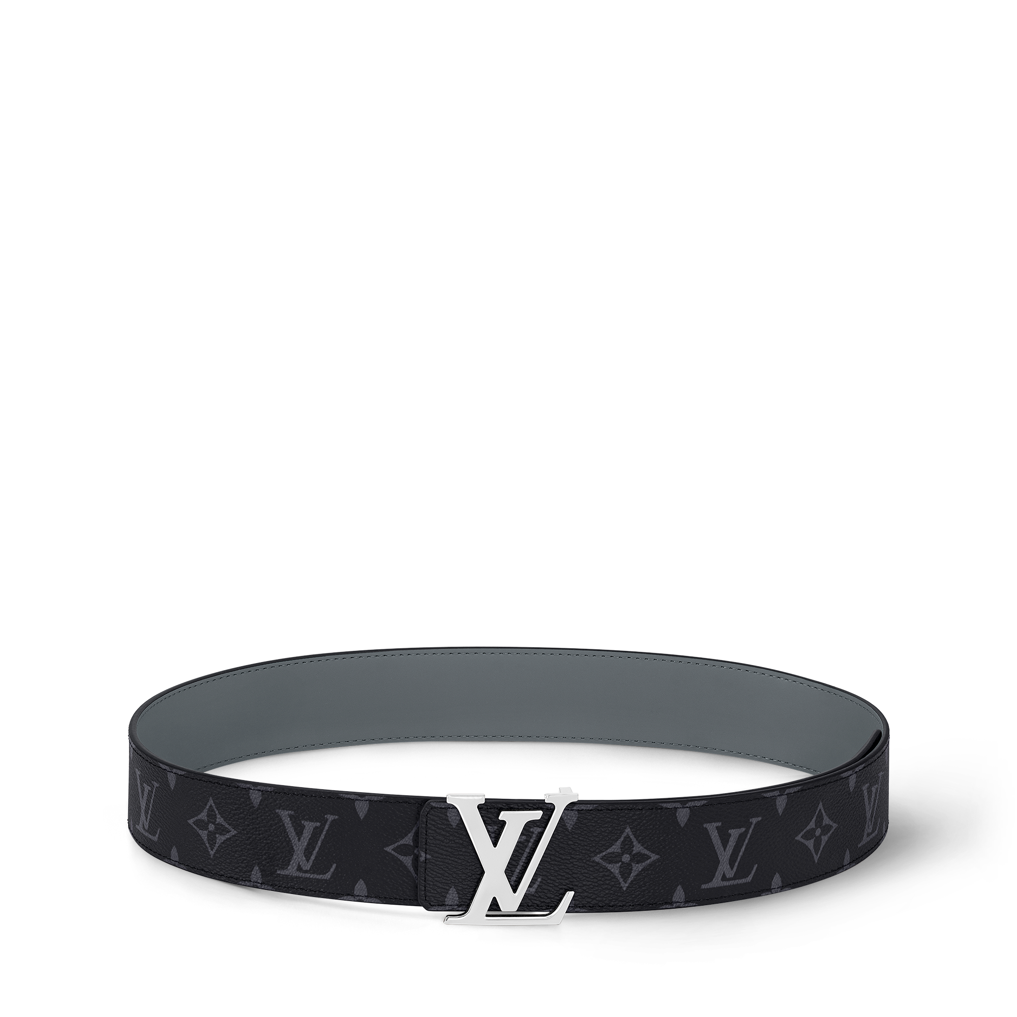 LV Initiales 40毫米雙面皮帶 Monogram Eclipse 帆布 in 男士