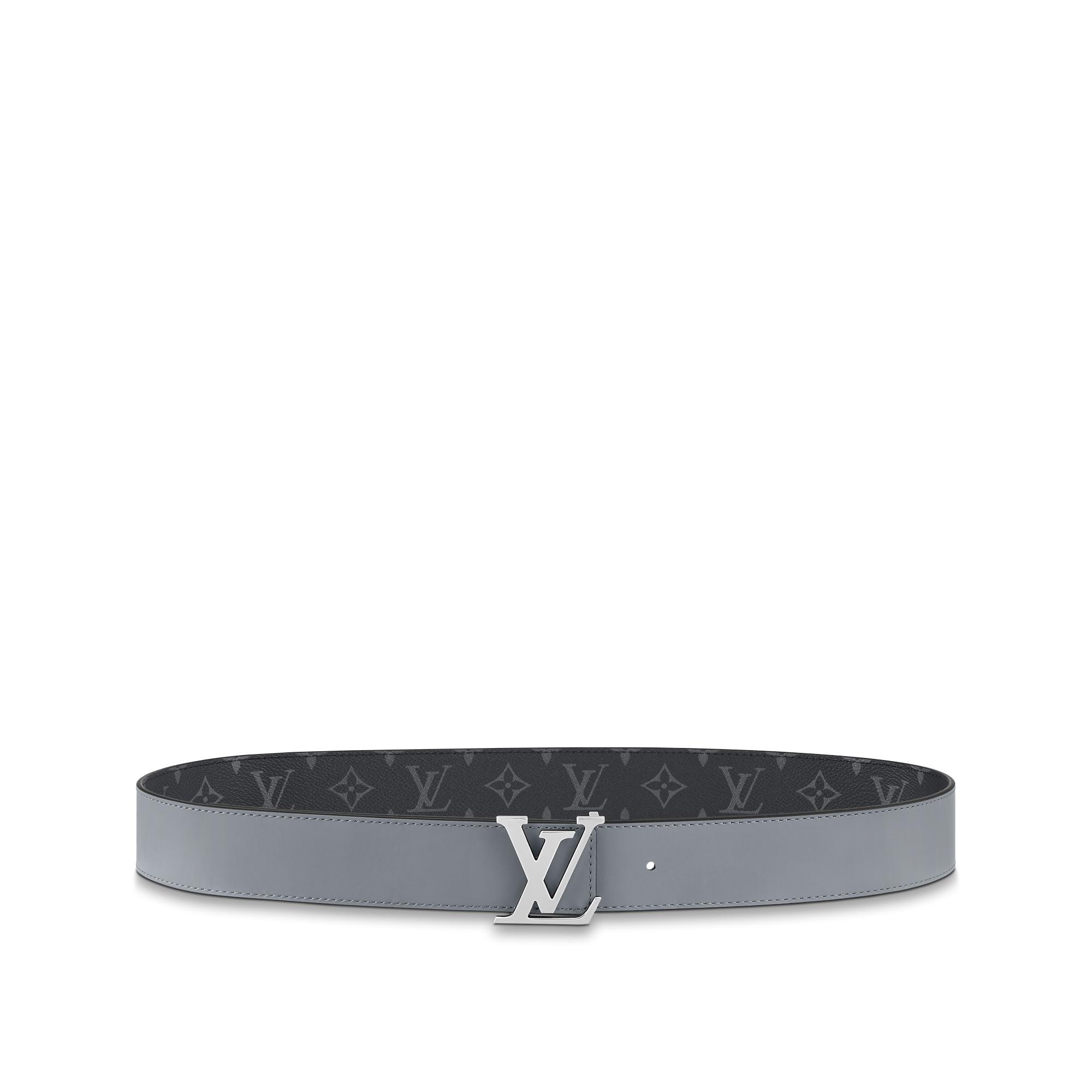 LV Initiales 40毫米雙面皮帶 Monogram Eclipse 帆布 in 男士