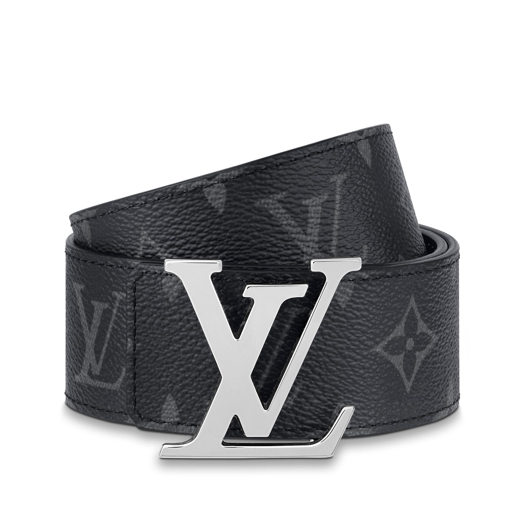 LV Initiales 40毫米雙面皮帶 Monogram Eclipse 帆布 in 男士