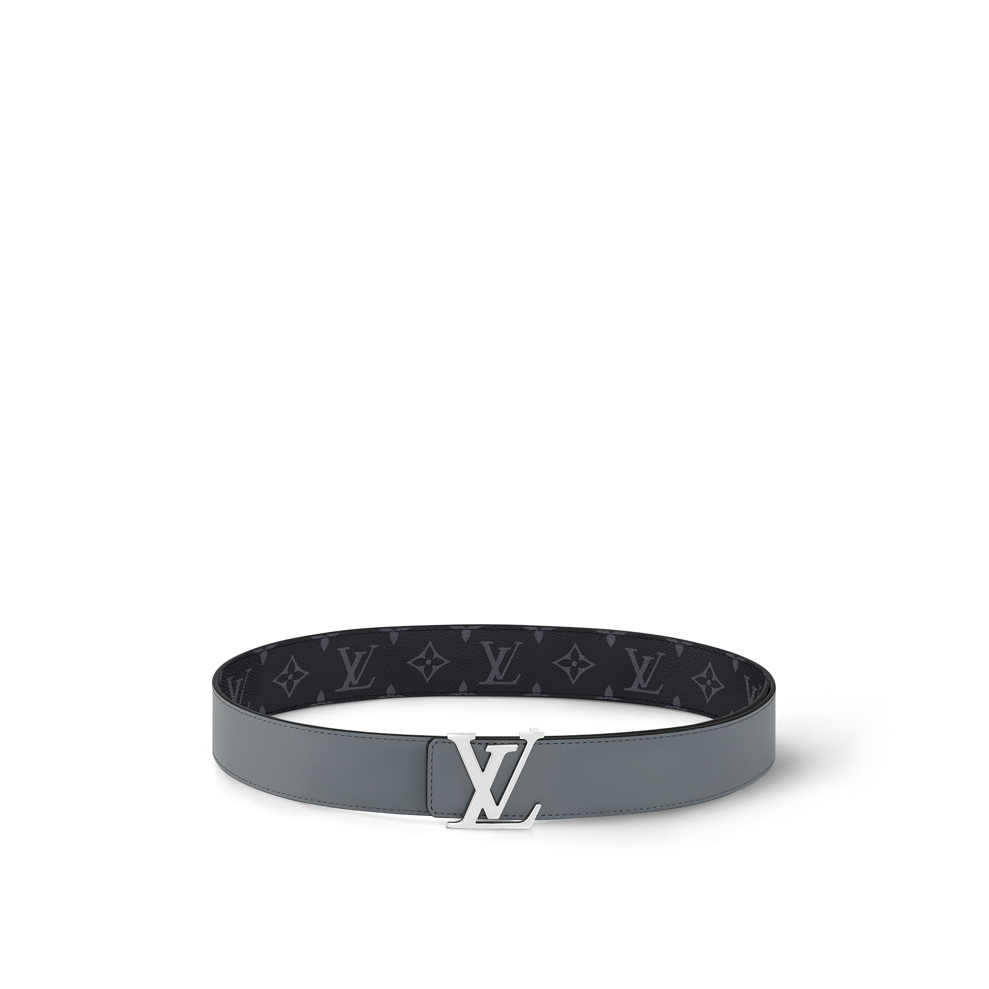 LV Initiales 40毫米雙面皮帶 Monogram Eclipse 帆布 in 男士