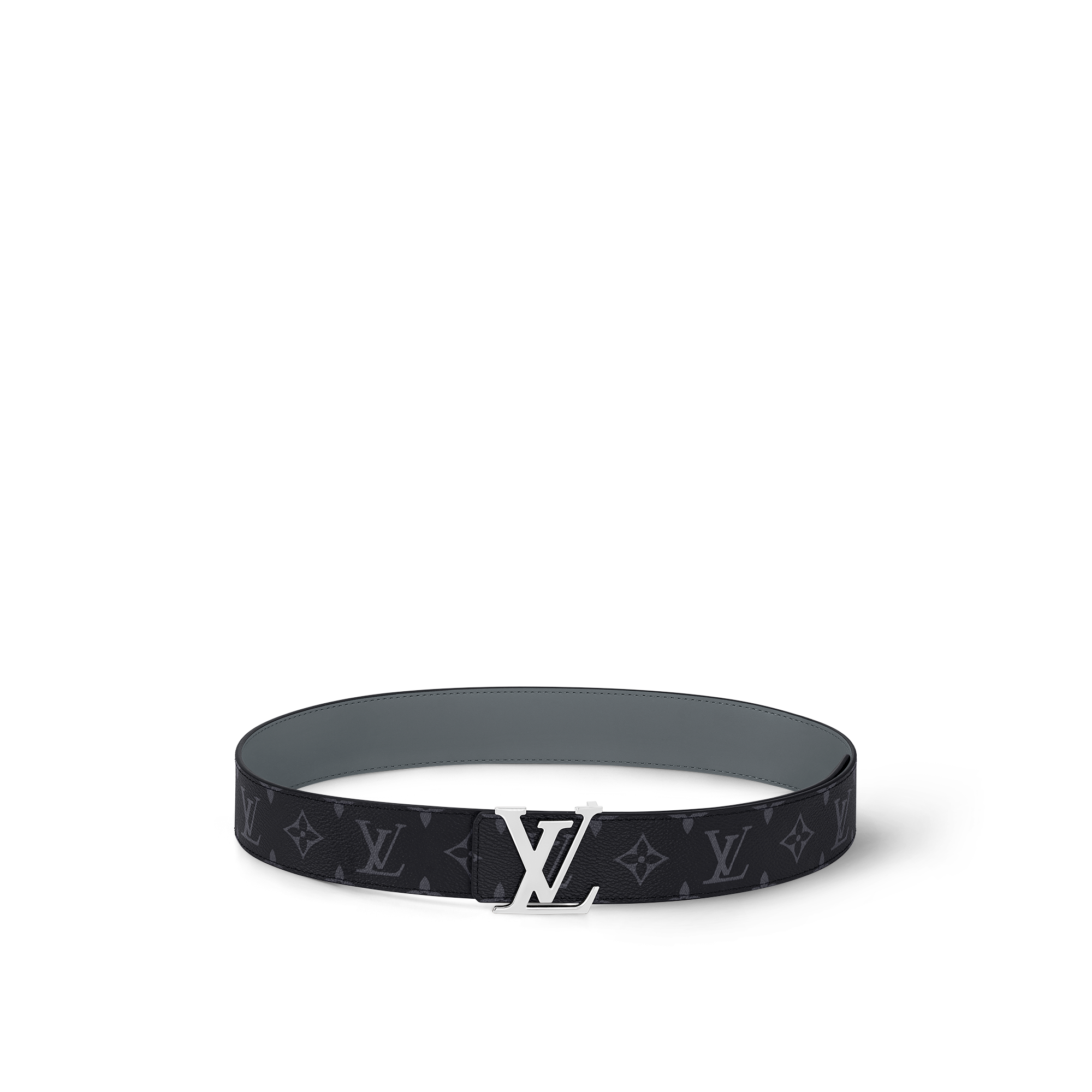 LV Initiales 40毫米雙面皮帶 Monogram Eclipse 帆布 in 男士