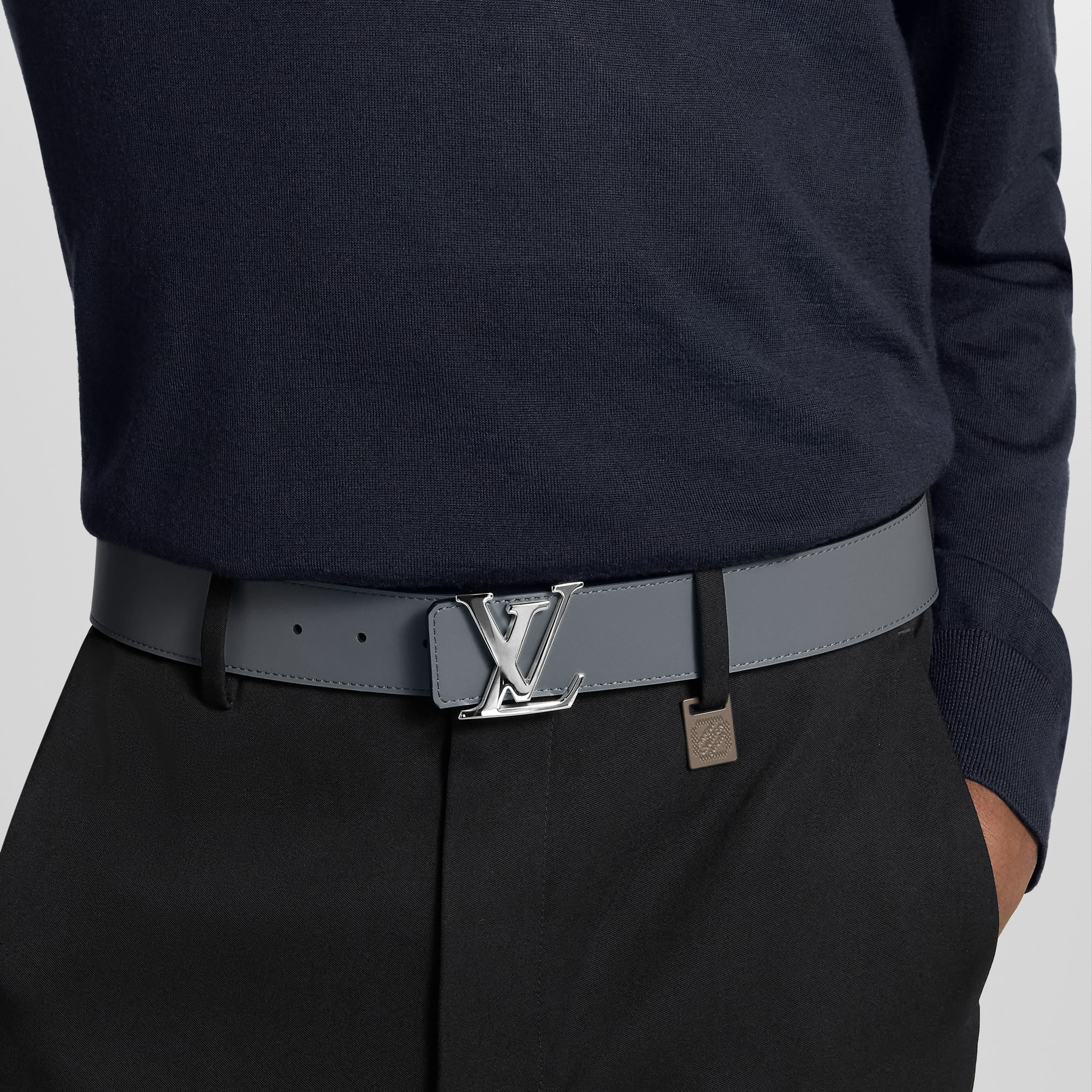 LV Initiales 40毫米雙面皮帶 Monogram Eclipse 帆布 in 男士