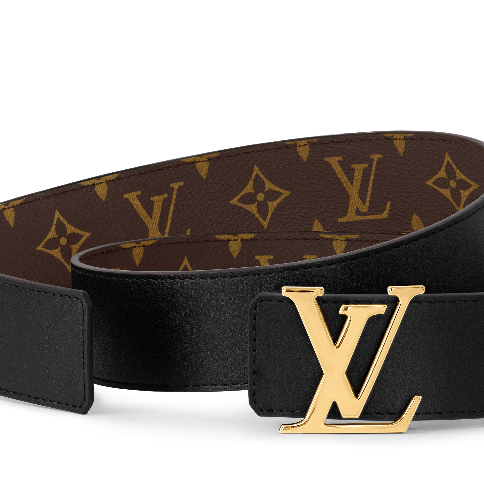 LV Initiales 40毫米雙面皮帶 Monogram 帆布 in 女士