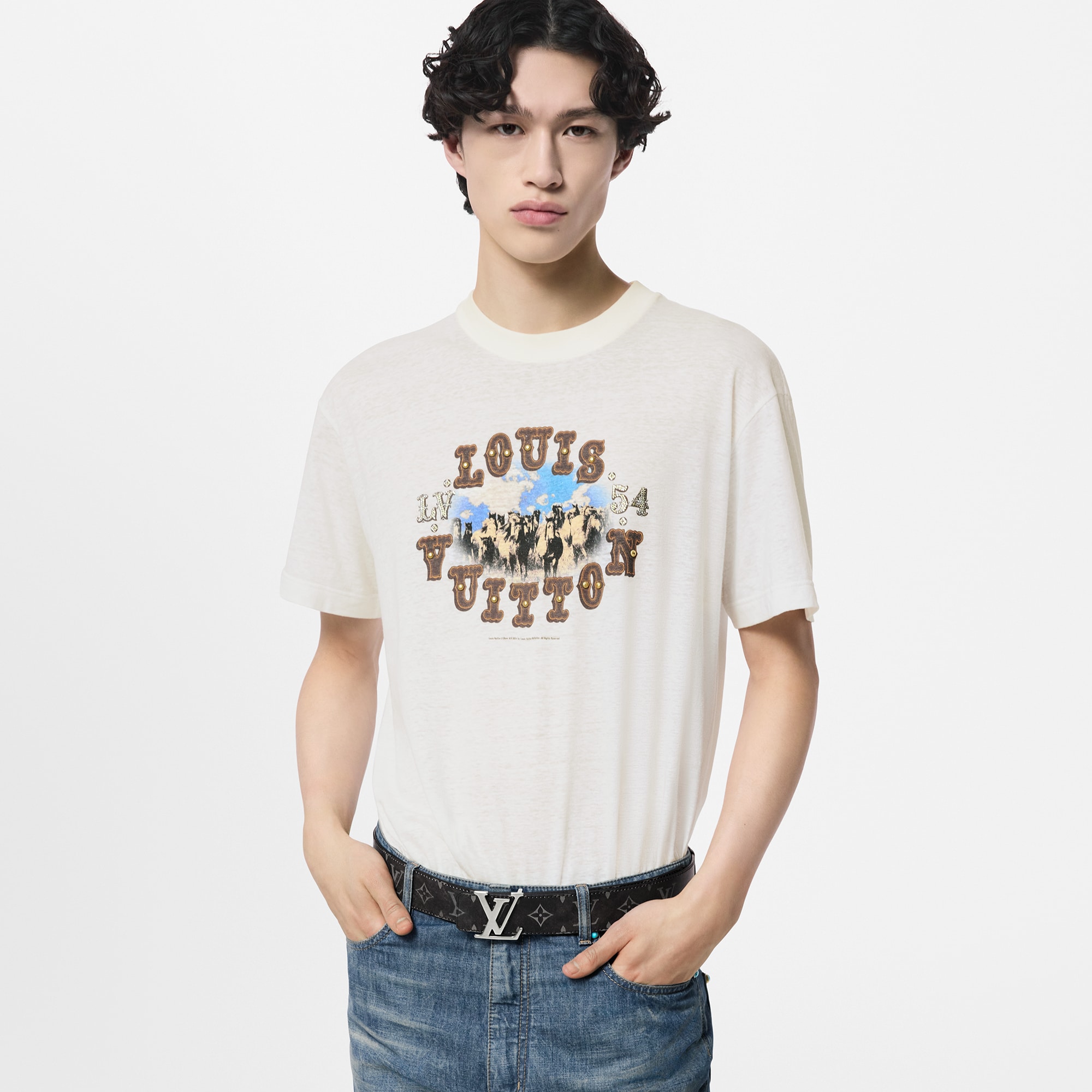 LV Initiales 40毫米雙面皮帶  in 男士