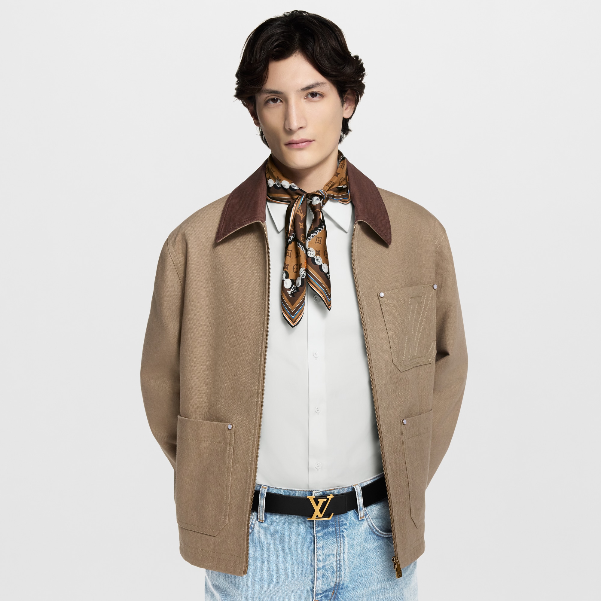 LV Initiales Blason 40 毫米雙面皮帶  in 男士