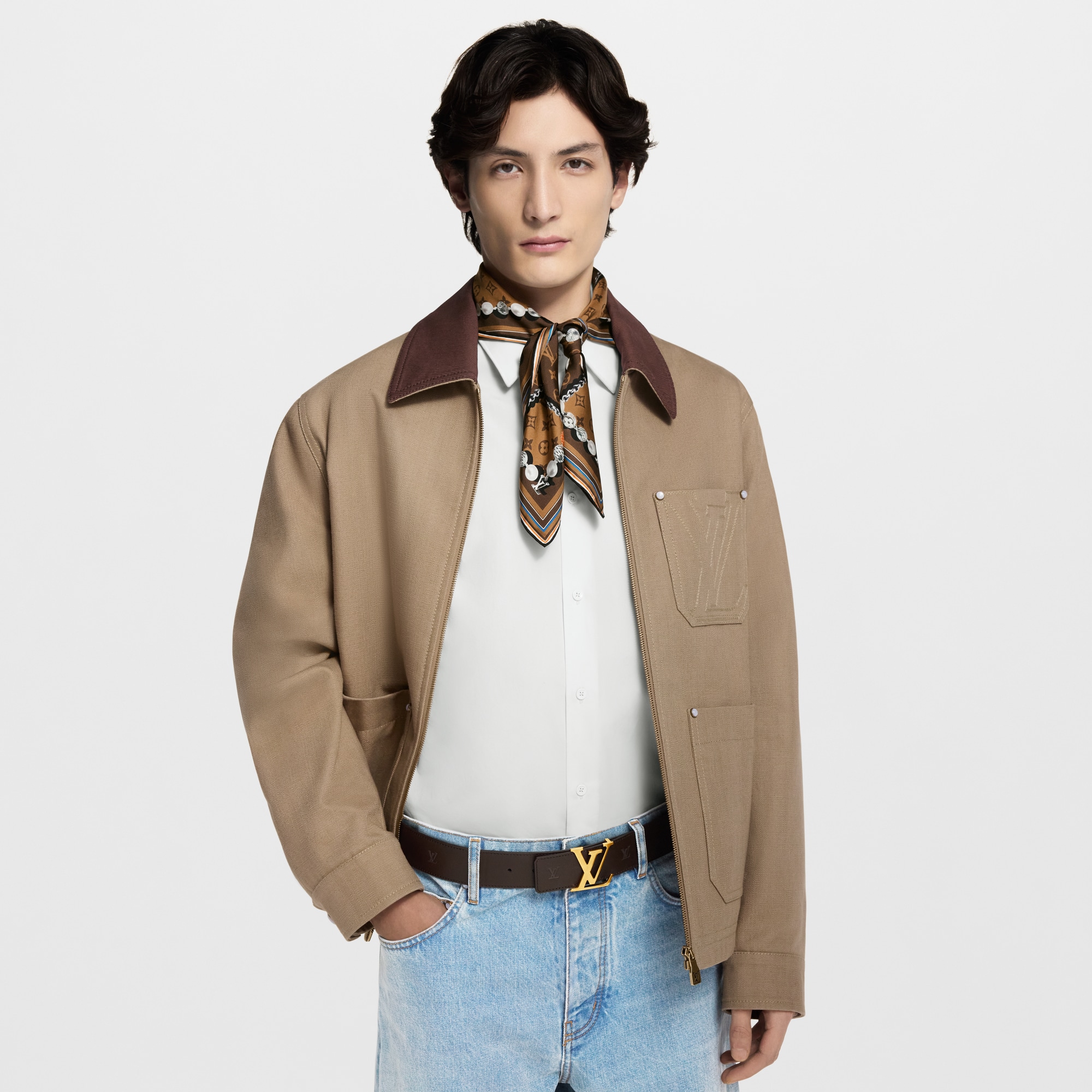 LV Initiales Blason 40 毫米雙面皮帶  in 男士