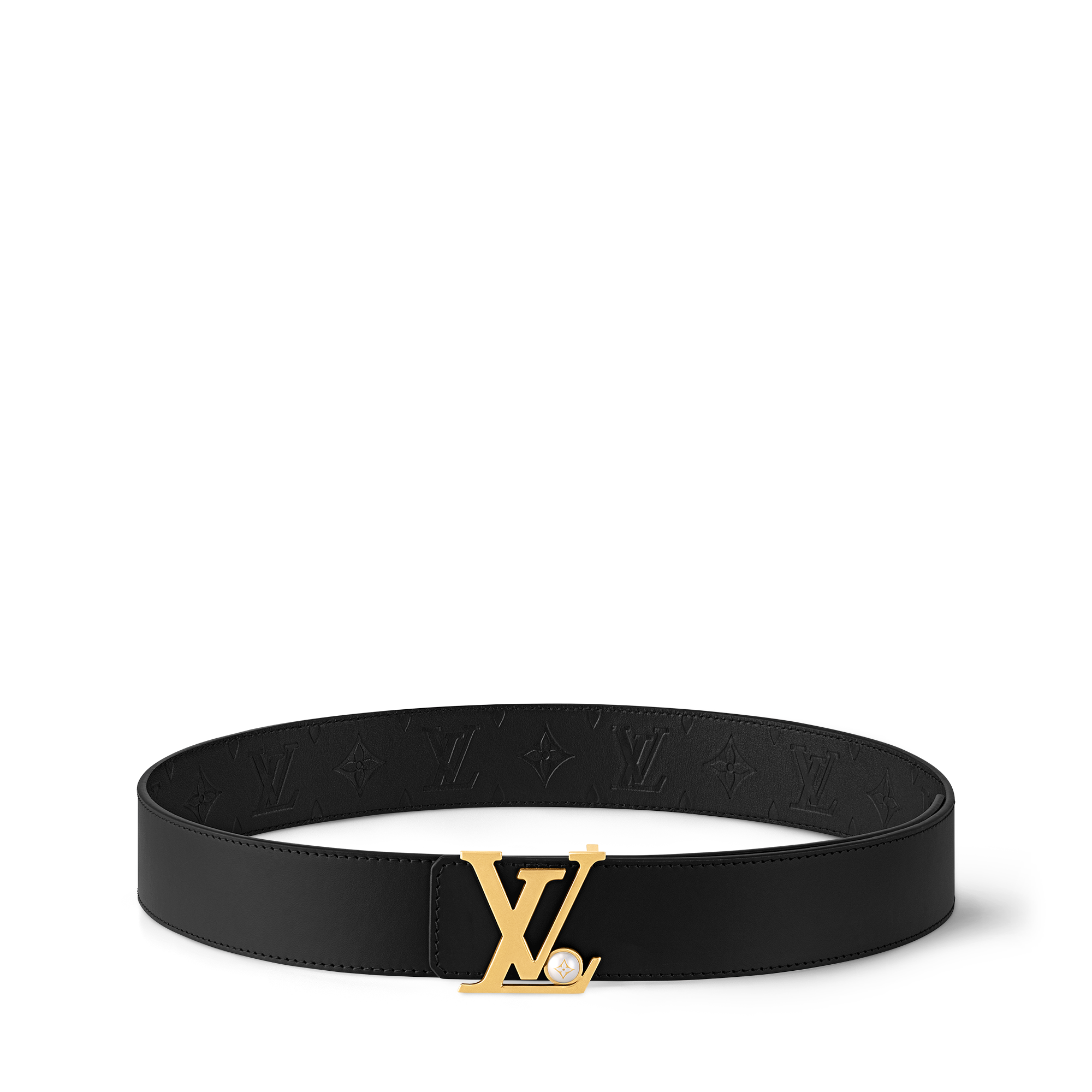 LV Initiales Pearls 40毫米雙面皮帶  in 男士