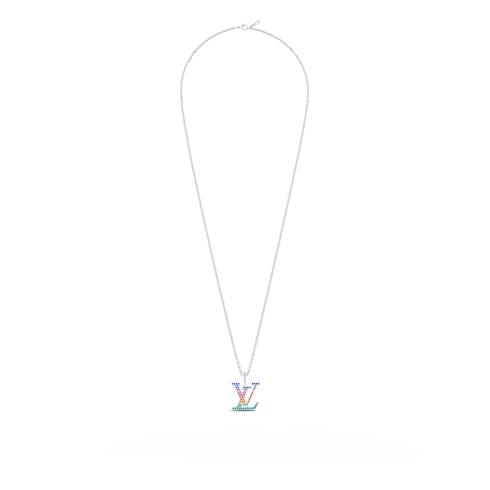 LV Large 吊墜 - 配白K金及彩色寶石 in 珠寶系列's 按類別瀏覽 項鍊吊墜 collections by Louis Vuitton (產品縮放)