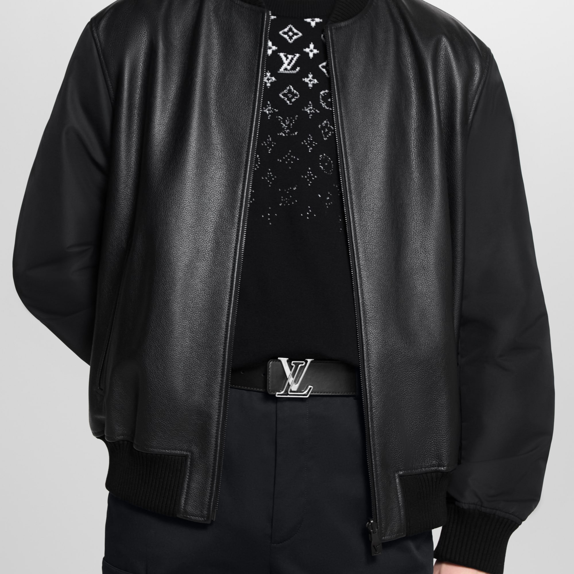 LV Line 40毫米雙面皮帶 Monogram Eclipse 帆布 in 男士