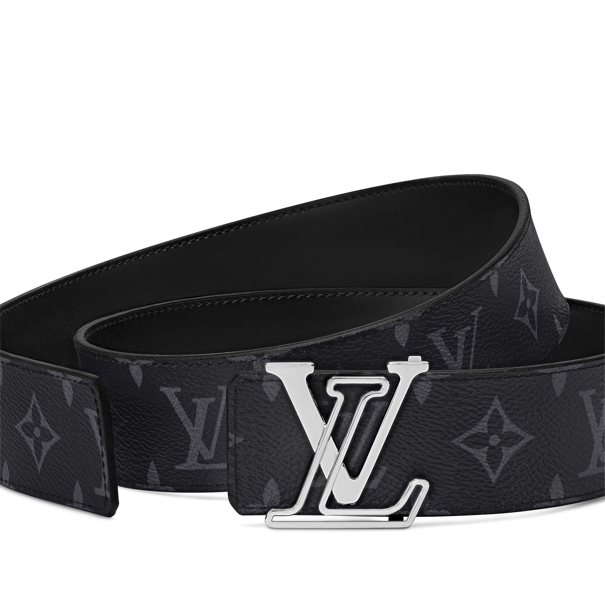 LV Line 40毫米雙面皮帶 Monogram Eclipse 帆布 in 男士