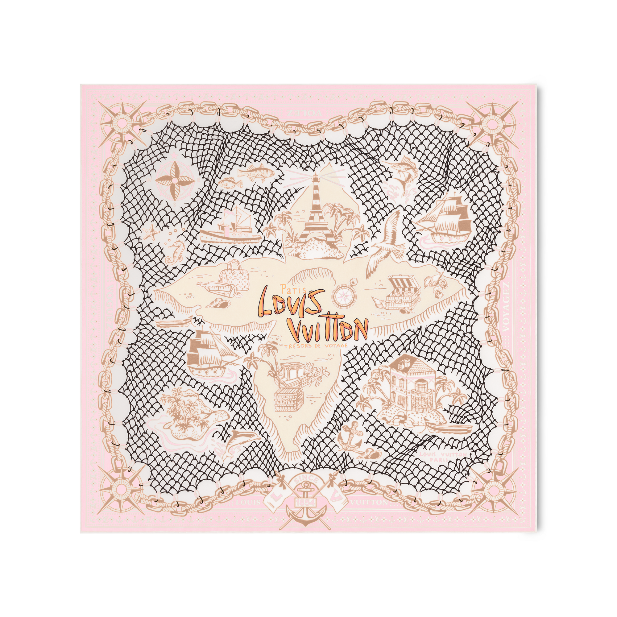 LV Ocean Treasure Map 70方巾 . in 女士