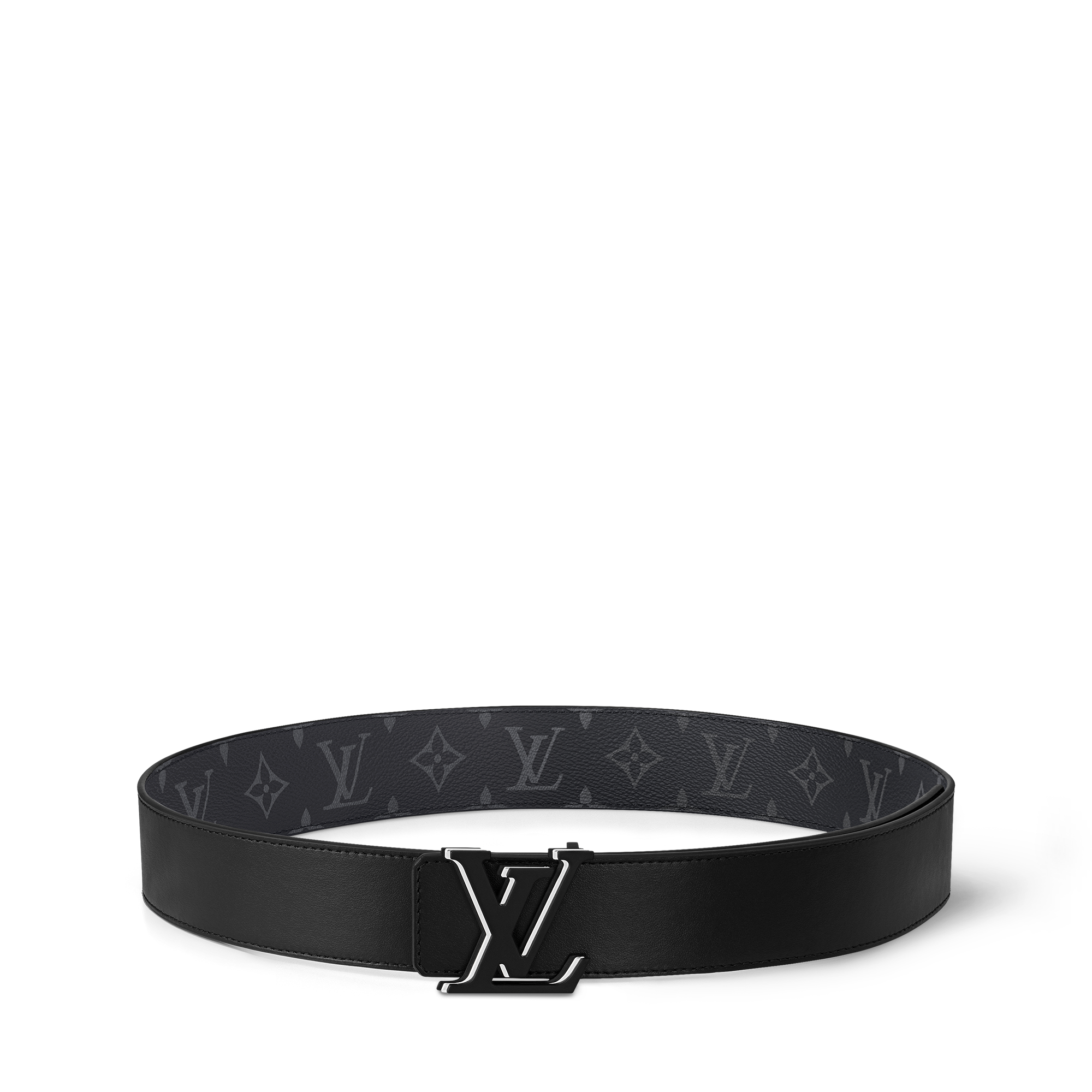 LV Optic 40毫米雙面皮帶 Monogram Eclipse 帆布 in 男士