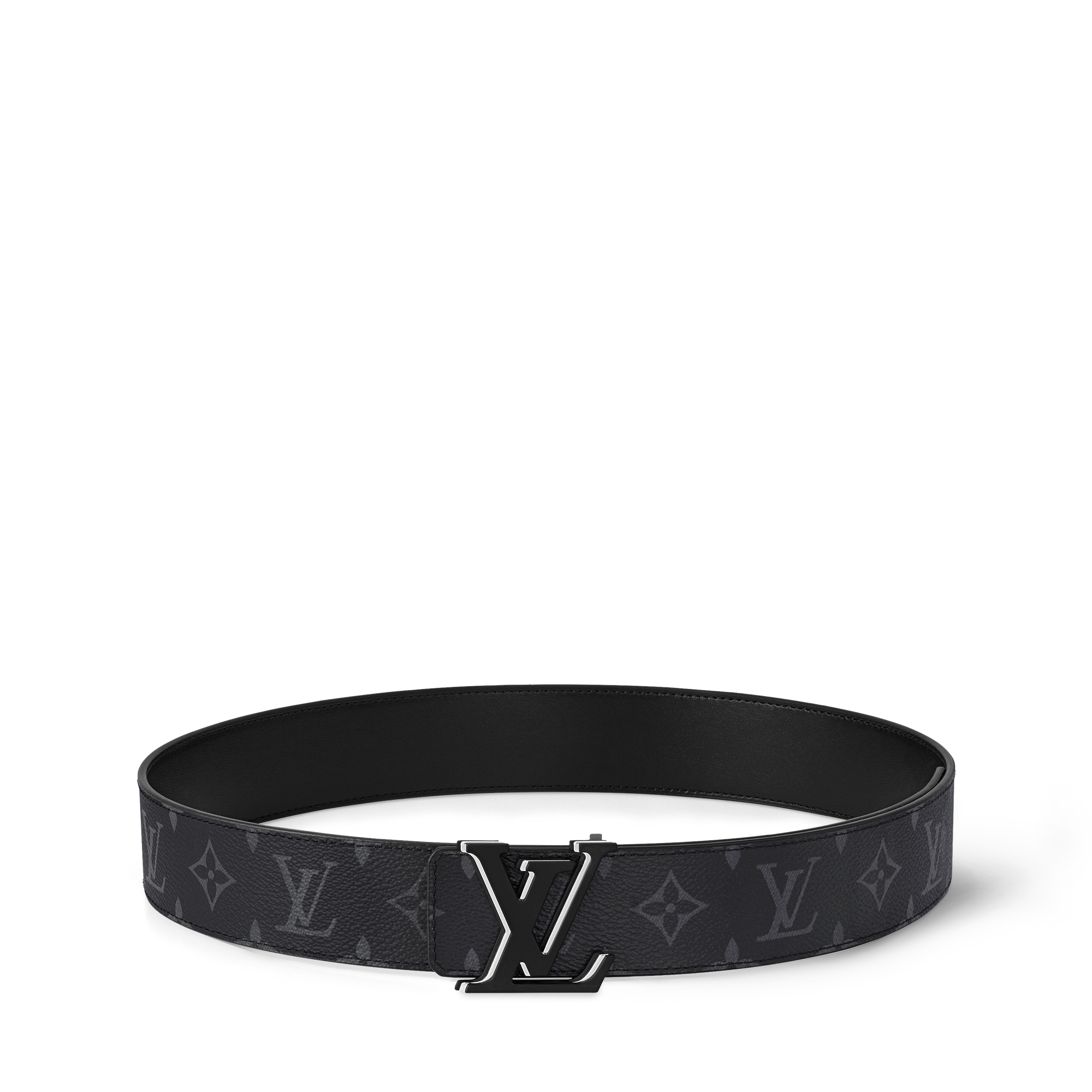 LV Optic 40毫米雙面皮帶 Monogram Eclipse 帆布 in 男士
