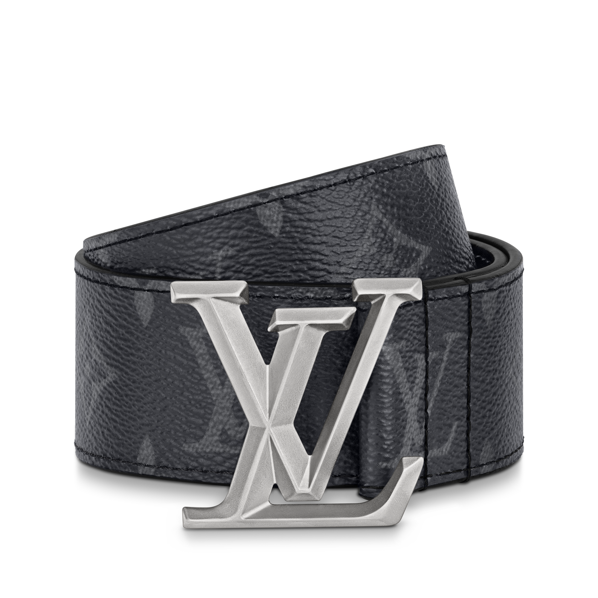 LV Pyramide 40毫米皮帶 Monogram Eclipse 帆布 in 男士