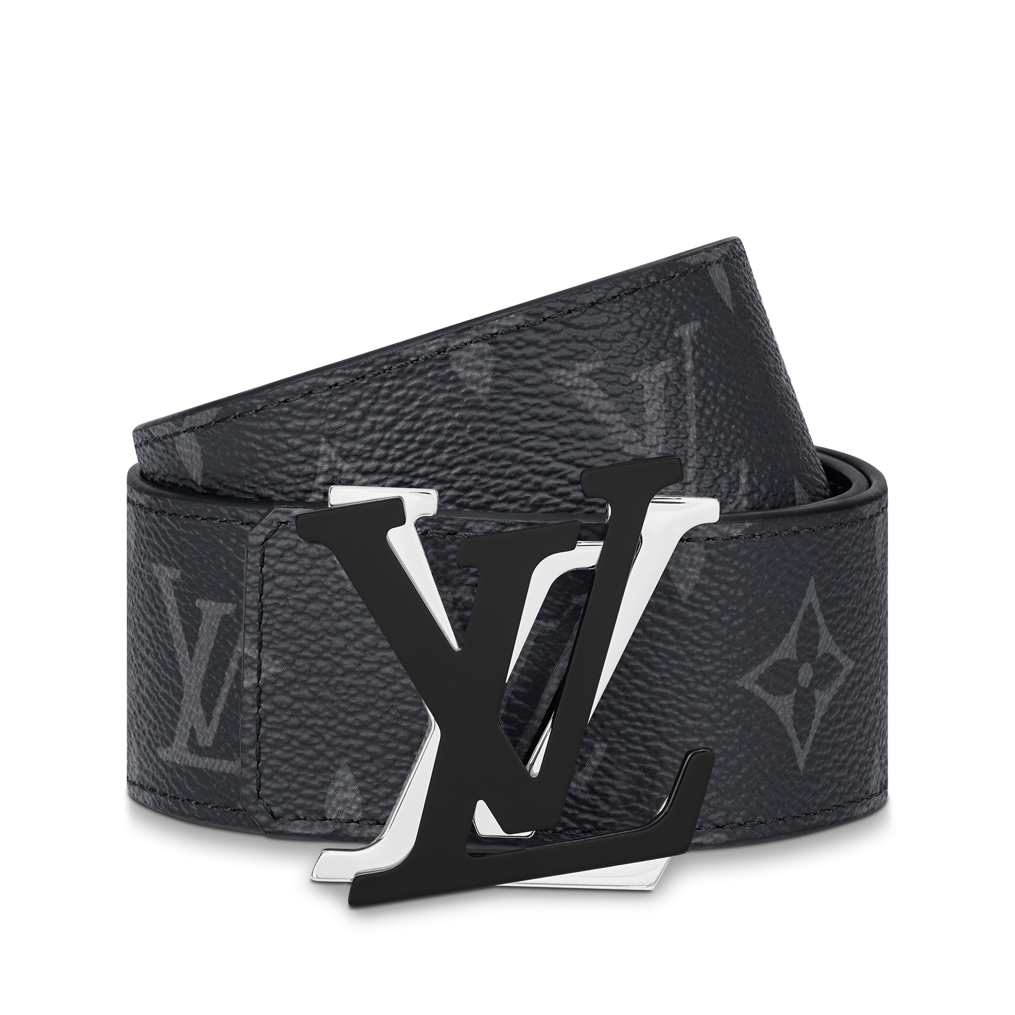 LV Shake 40毫米雙面皮帶 Monogram Eclipse 帆布 in 男士