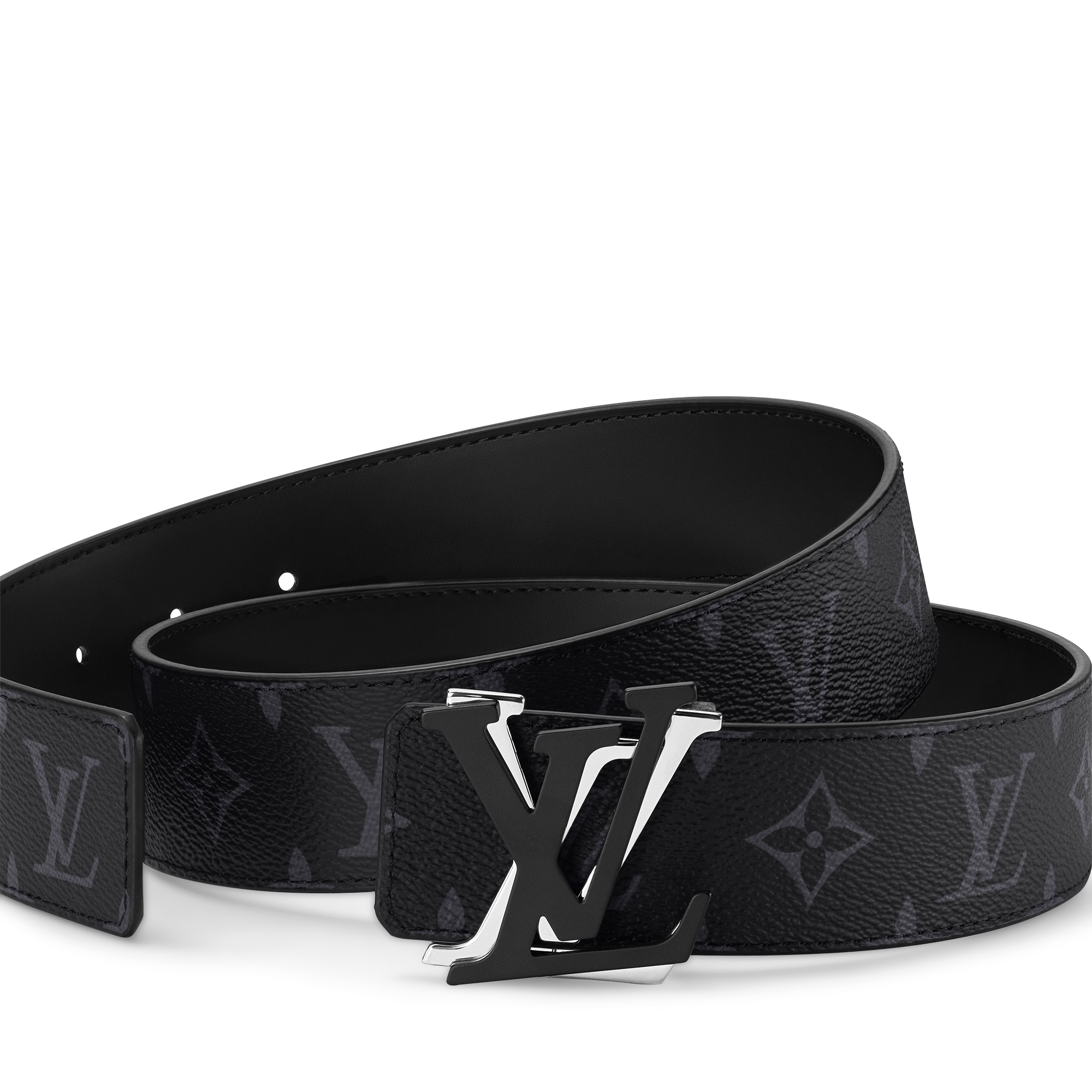 LV Shake 40毫米雙面皮帶 Monogram Eclipse 帆布 in 男士