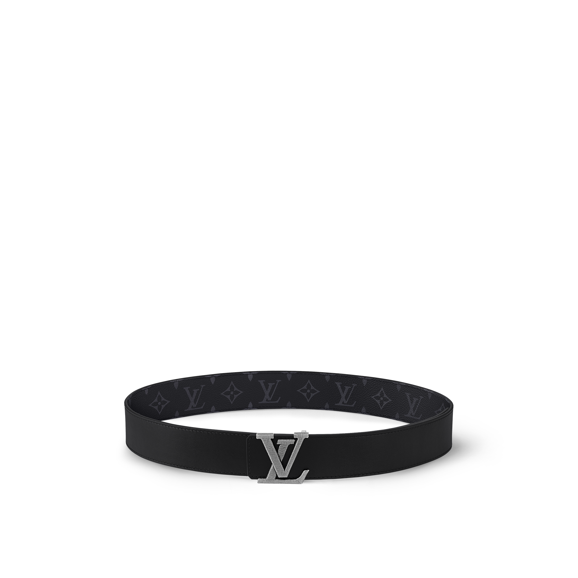 LV Stitch 40毫米雙面皮帶 Monogram Eclipse 帆布 in 男士