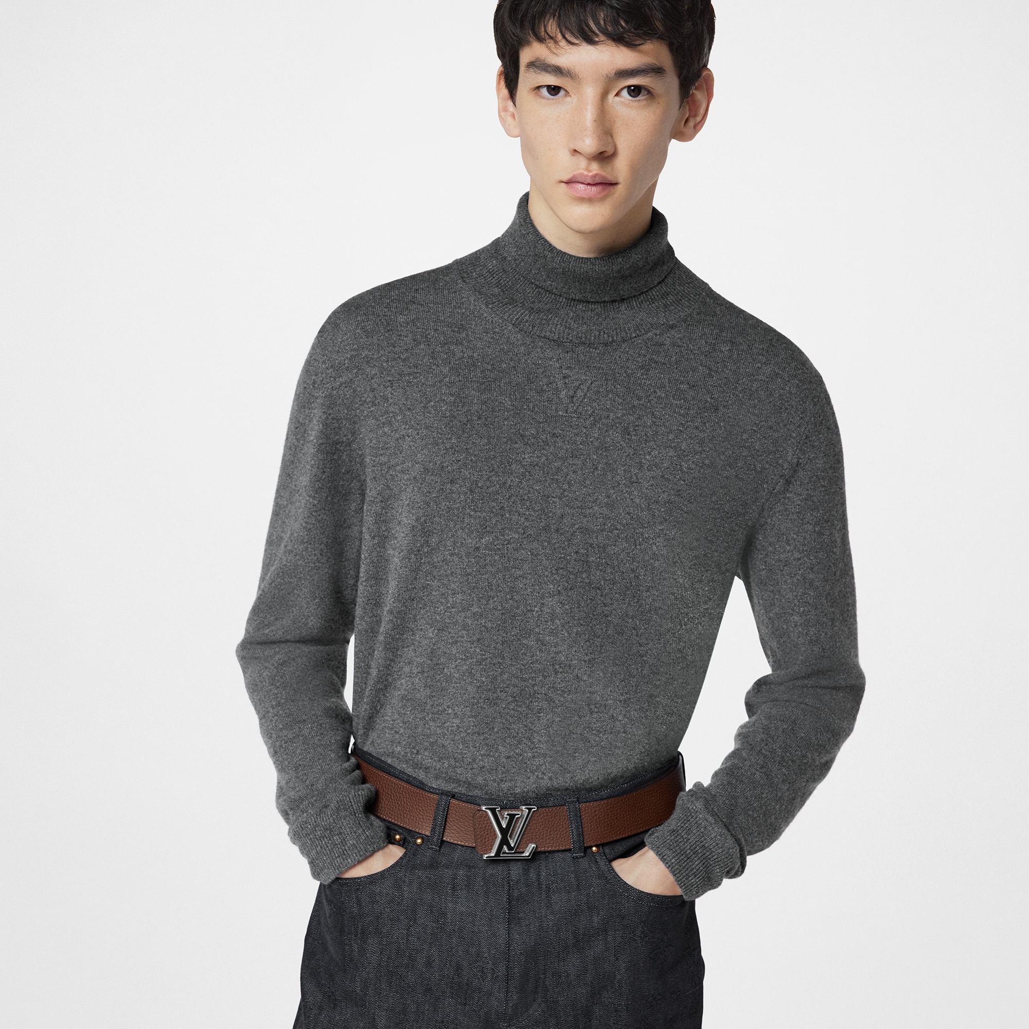 LV Tilt 40毫米雙面皮帶 Taurillon 皮革 in 男士