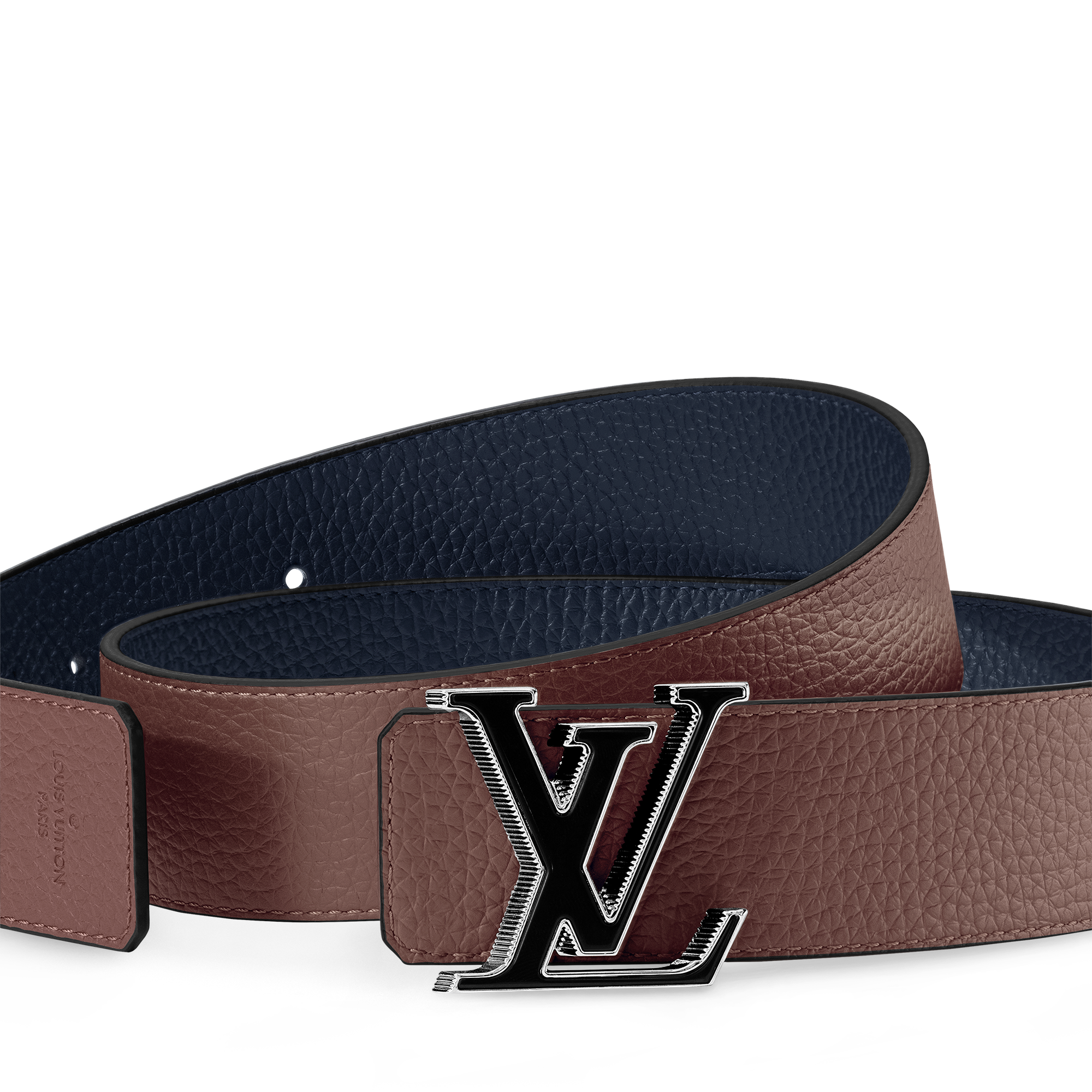 LV Tilt 40毫米雙面皮帶 Taurillon 皮革 in 男士