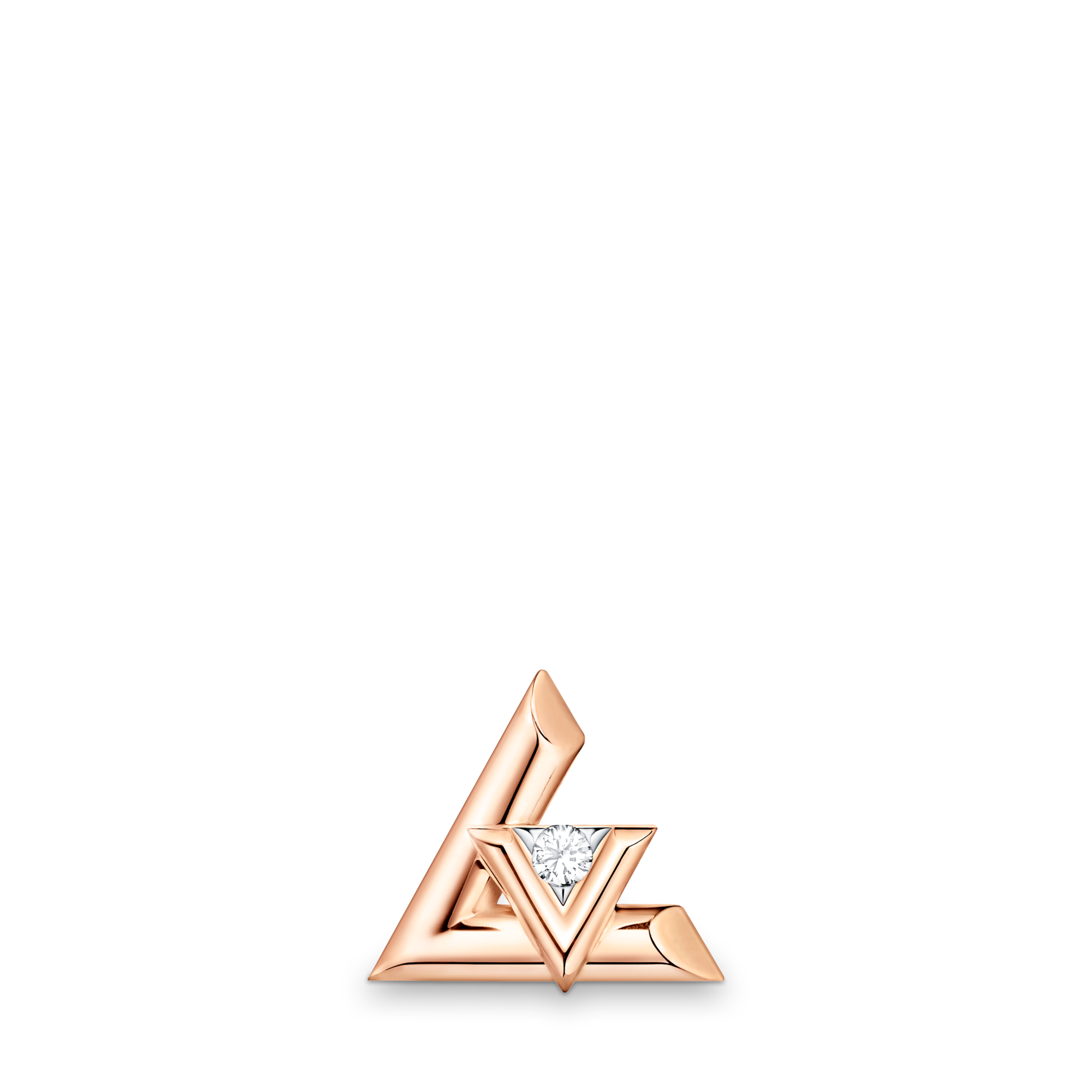 LV Volt One 玫瑰K金配鑽石耳釘 - 單枚  in 珠寶系列