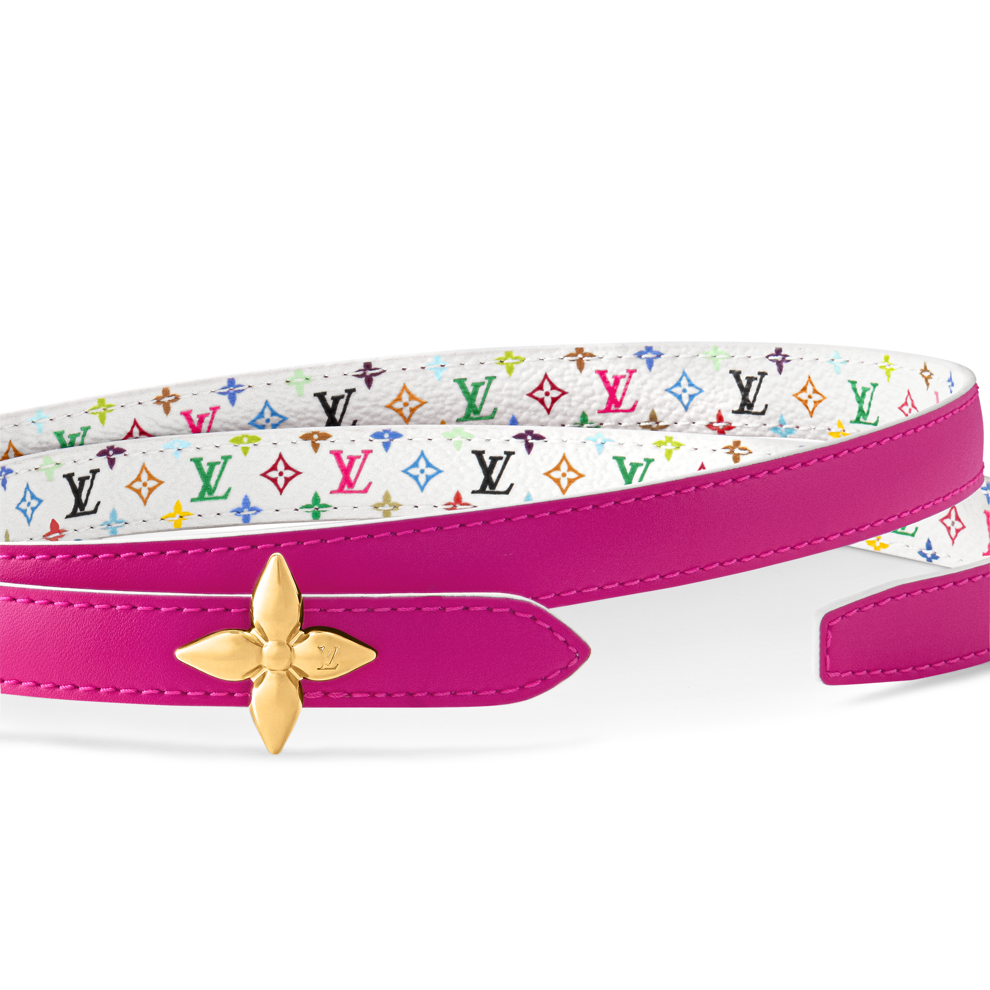 LV x TM Mini Flowergram 15毫米雙面皮帶  in 女士